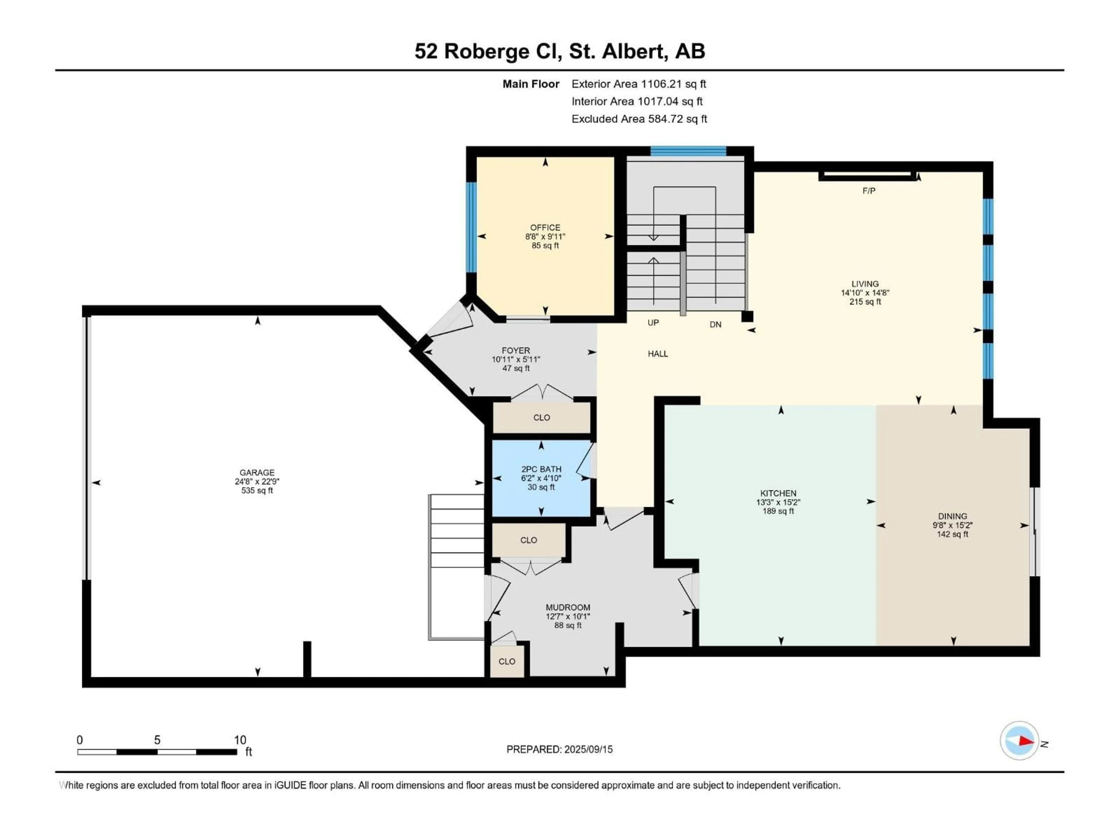 Floor plan for 52 ROBERGE CL, St. Albert Alberta T8N7W3