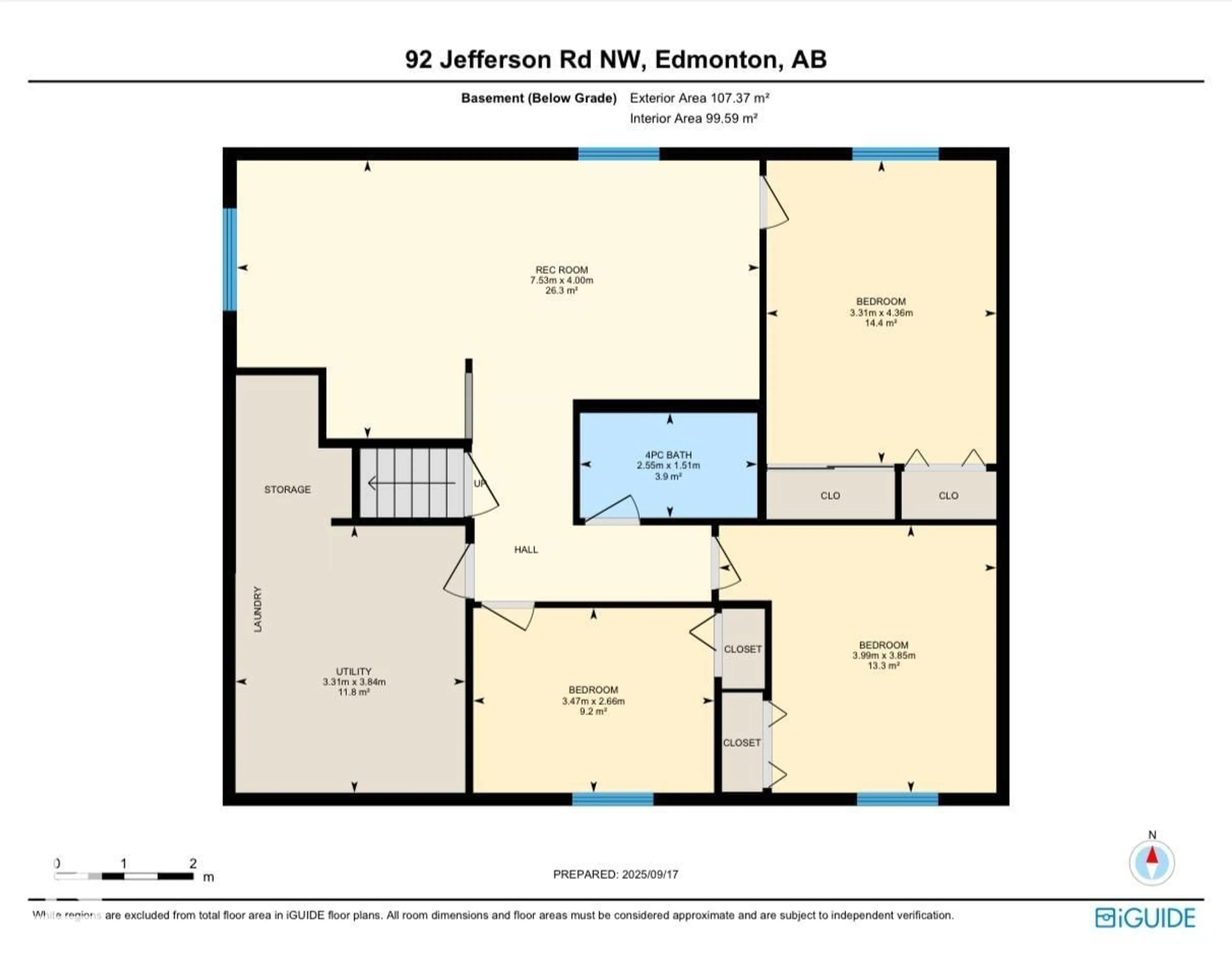 Floor plan for 92 JEFFERSON RD, Edmonton Alberta T6L6P8