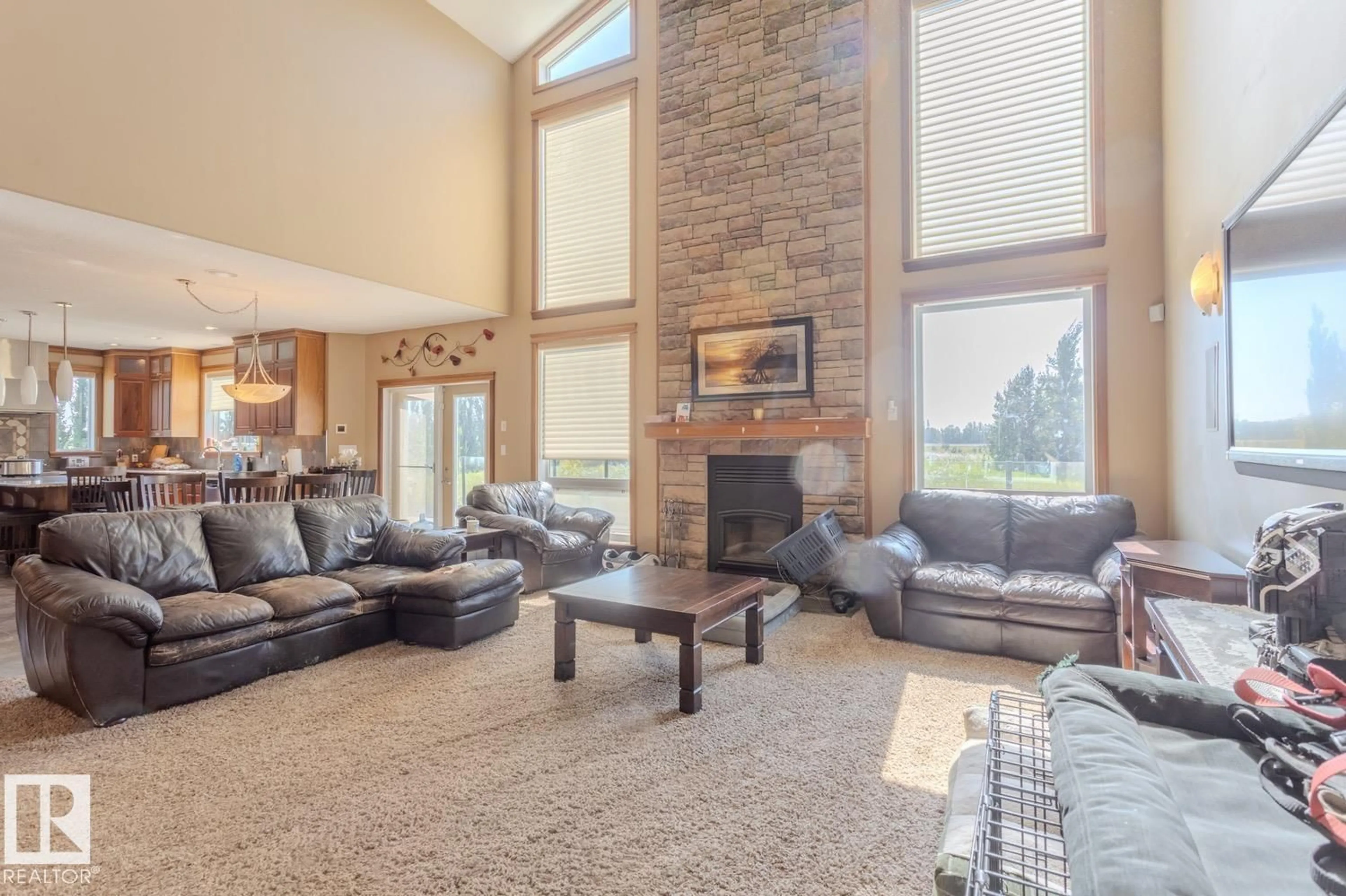 Living room with furniture, unknown for 27510 HWY 37, Rural Sturgeon County Alberta T8R0J2