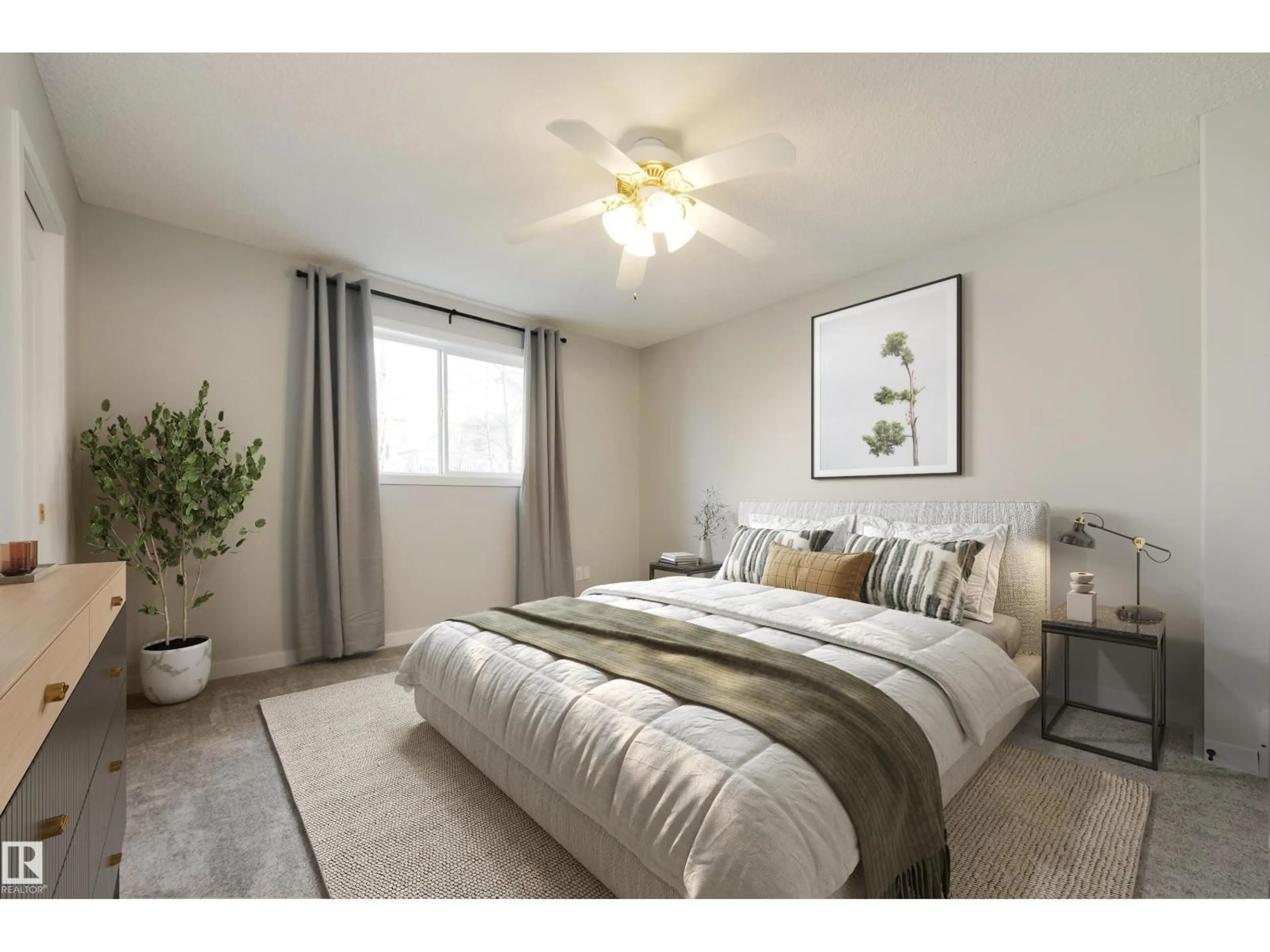 Bedroom with bed, unknown for 4147 37A AV, Edmonton Alberta T6L7C2