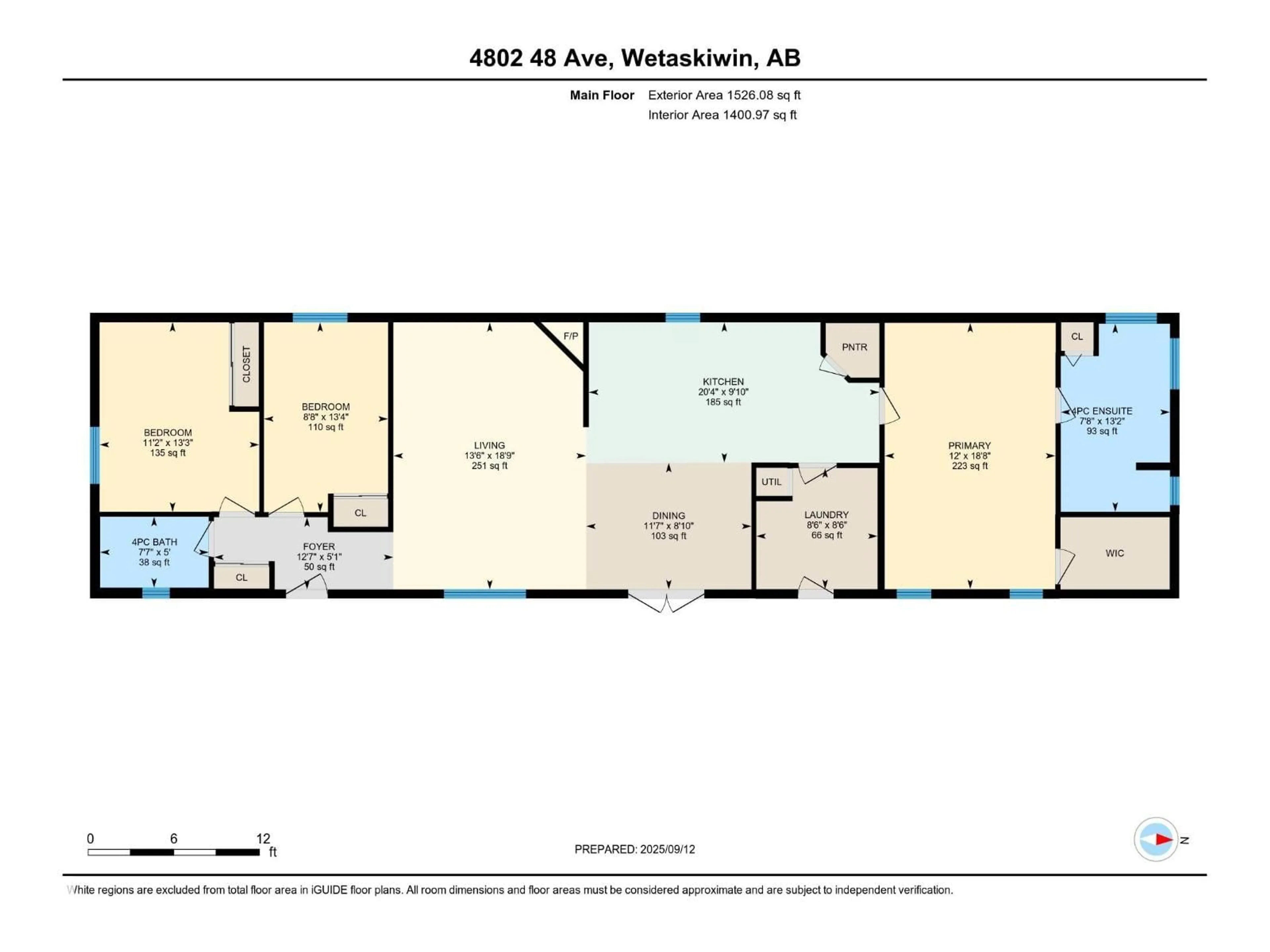 Floor plan for 4802 48 AV, Wetaskiwin Alberta T9A0E7