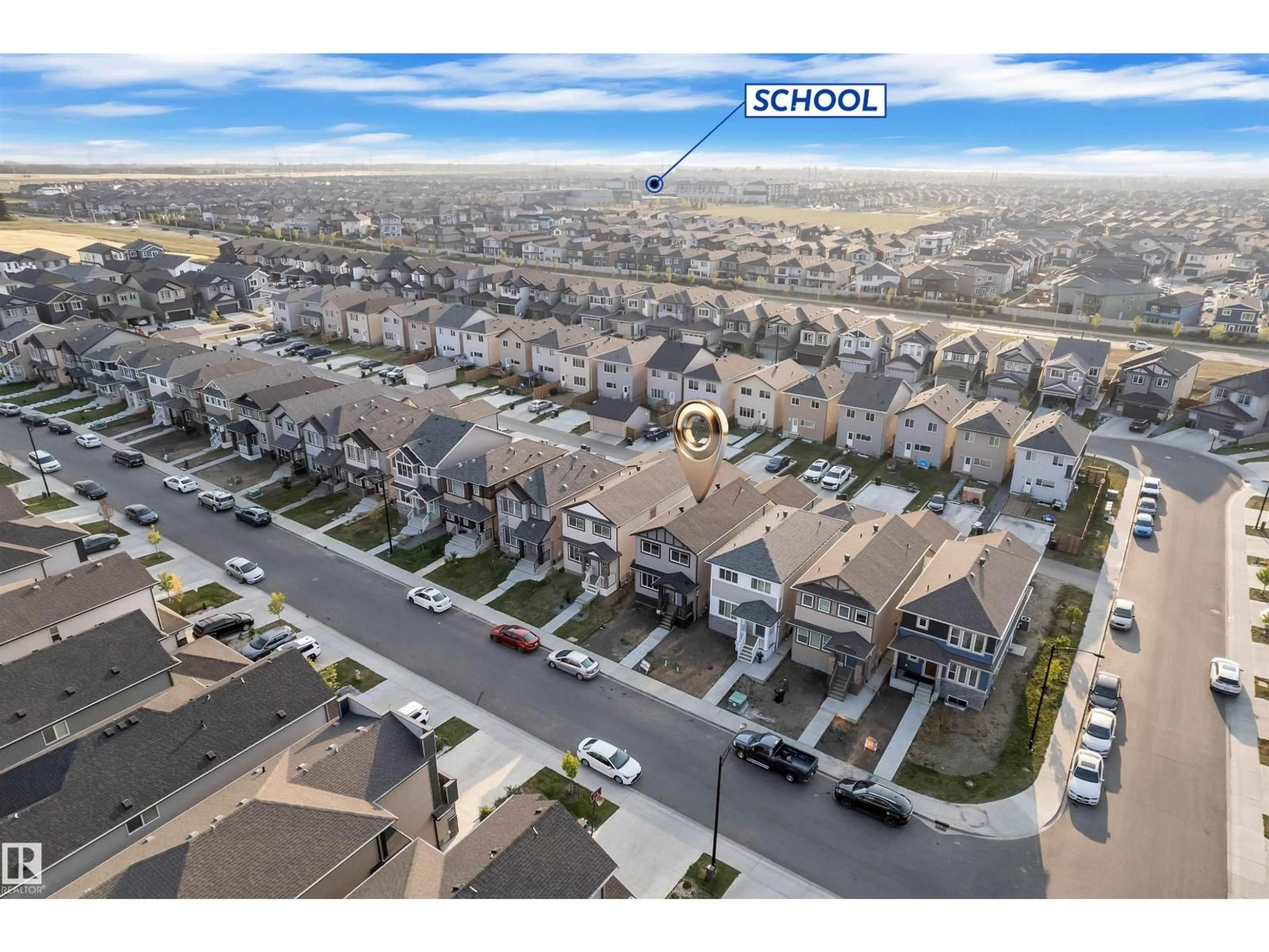 A pic from outside/outdoor area/front of a property/back of a property/a pic from drone, street for 1320 16 ST, Edmonton Alberta T6T2S3