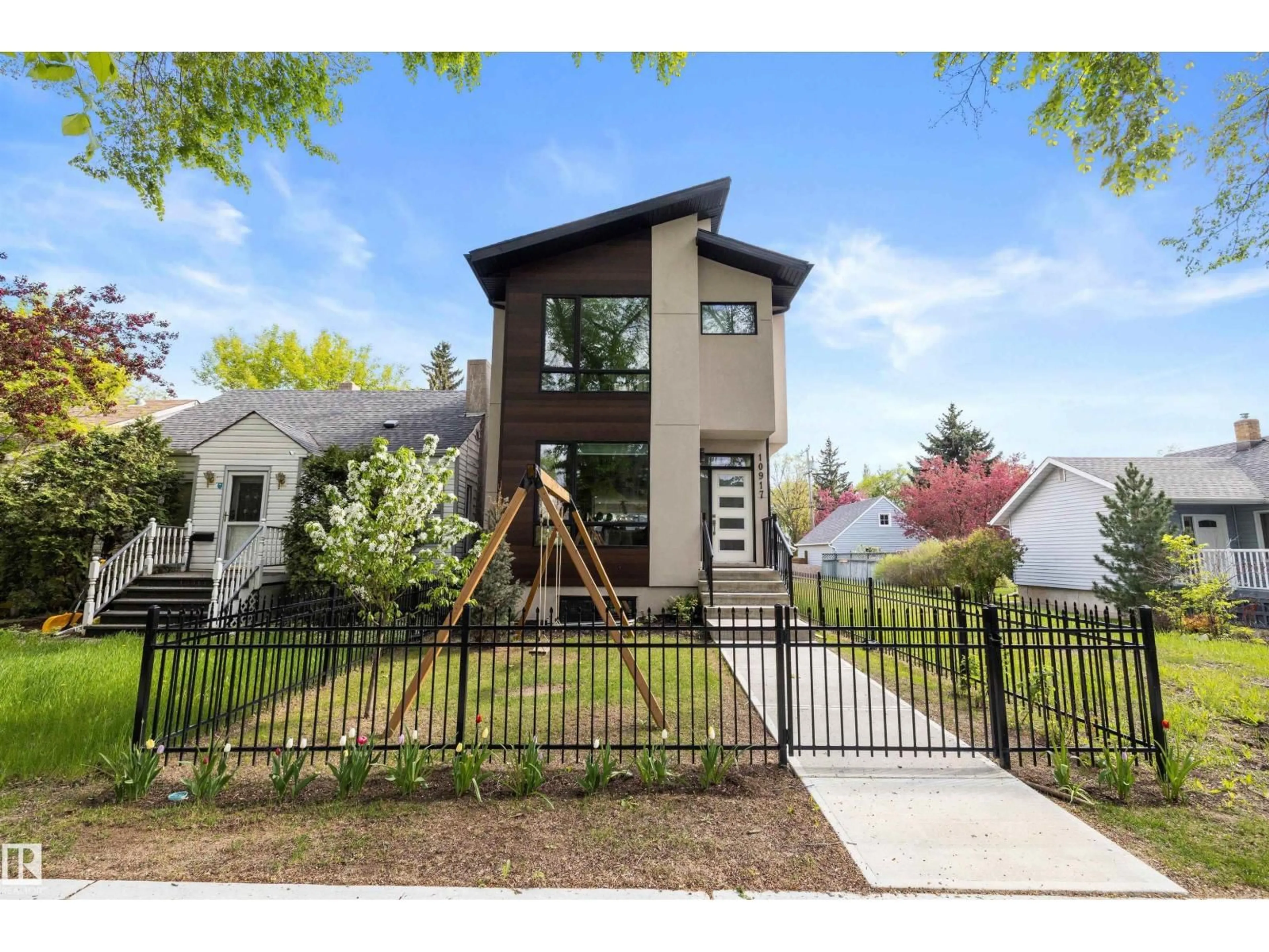Home with brick exterior material, street for 10917 79 AV, Edmonton Alberta T6G0P1