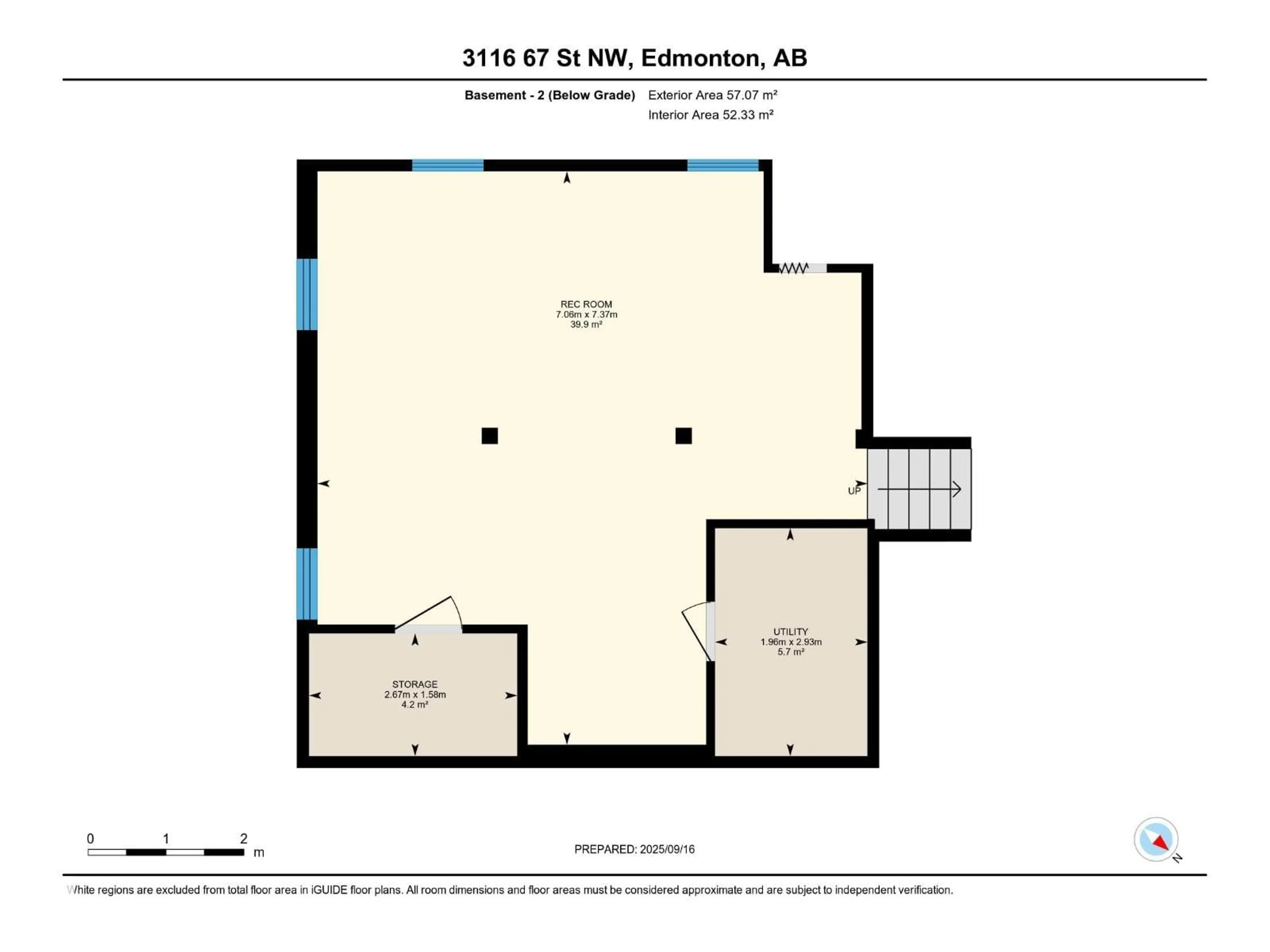 Floor plan for NW - 3116 67 ST, Edmonton Alberta T6K1L9