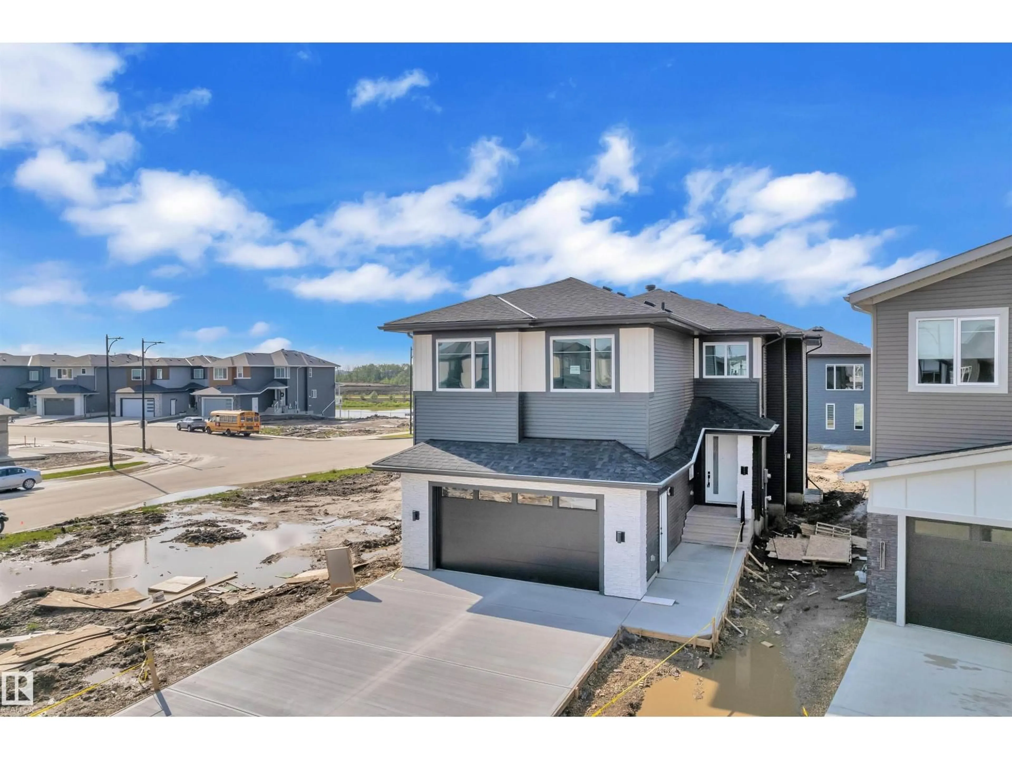 A pic from outside/outdoor area/front of a property/back of a property/a pic from drone, street for 6216 18 ST, Rural Leduc County Alberta T4X3C7