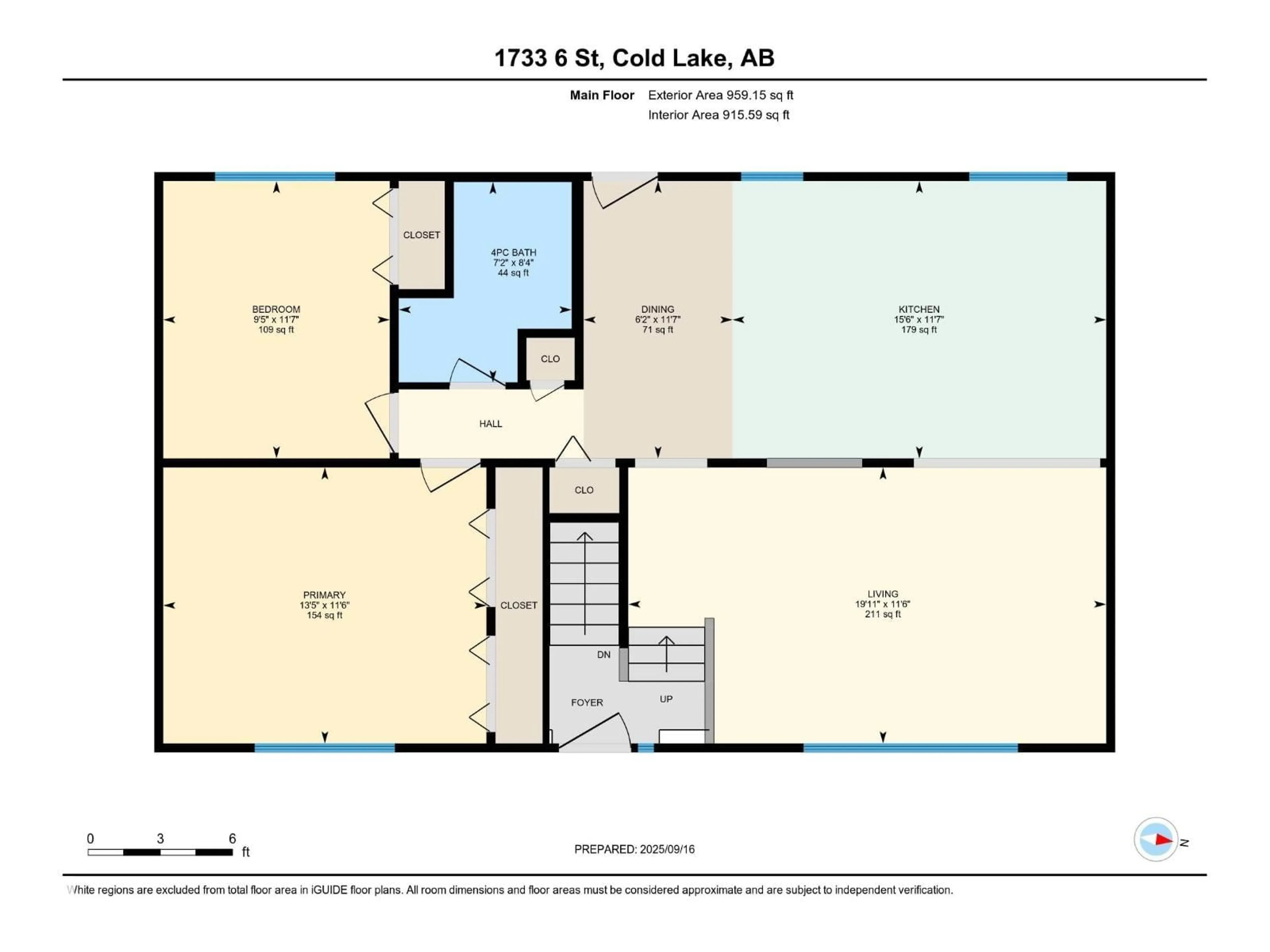Floor plan for 1733 6 ST, Cold Lake Alberta T9M1L5