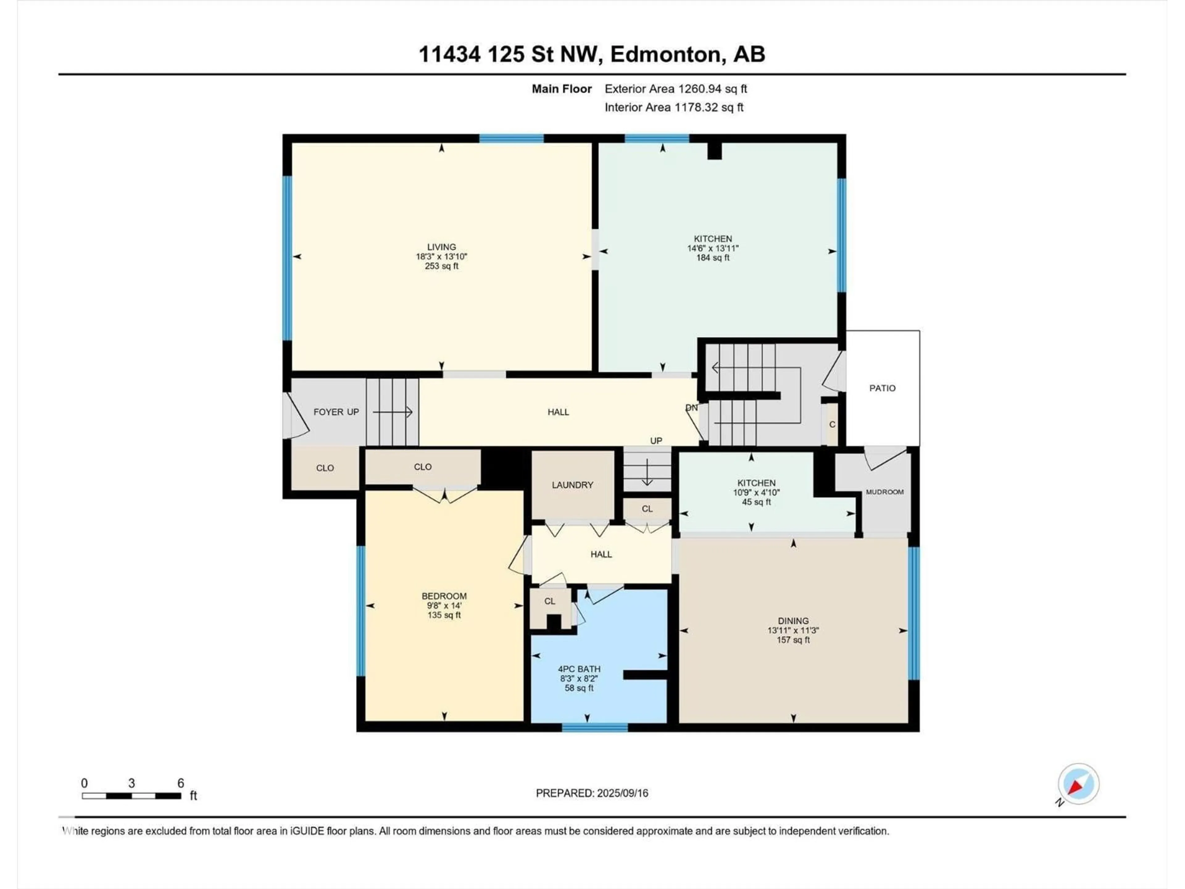 Floor plan for 11434 125 ST, Edmonton Alberta T5M0M9