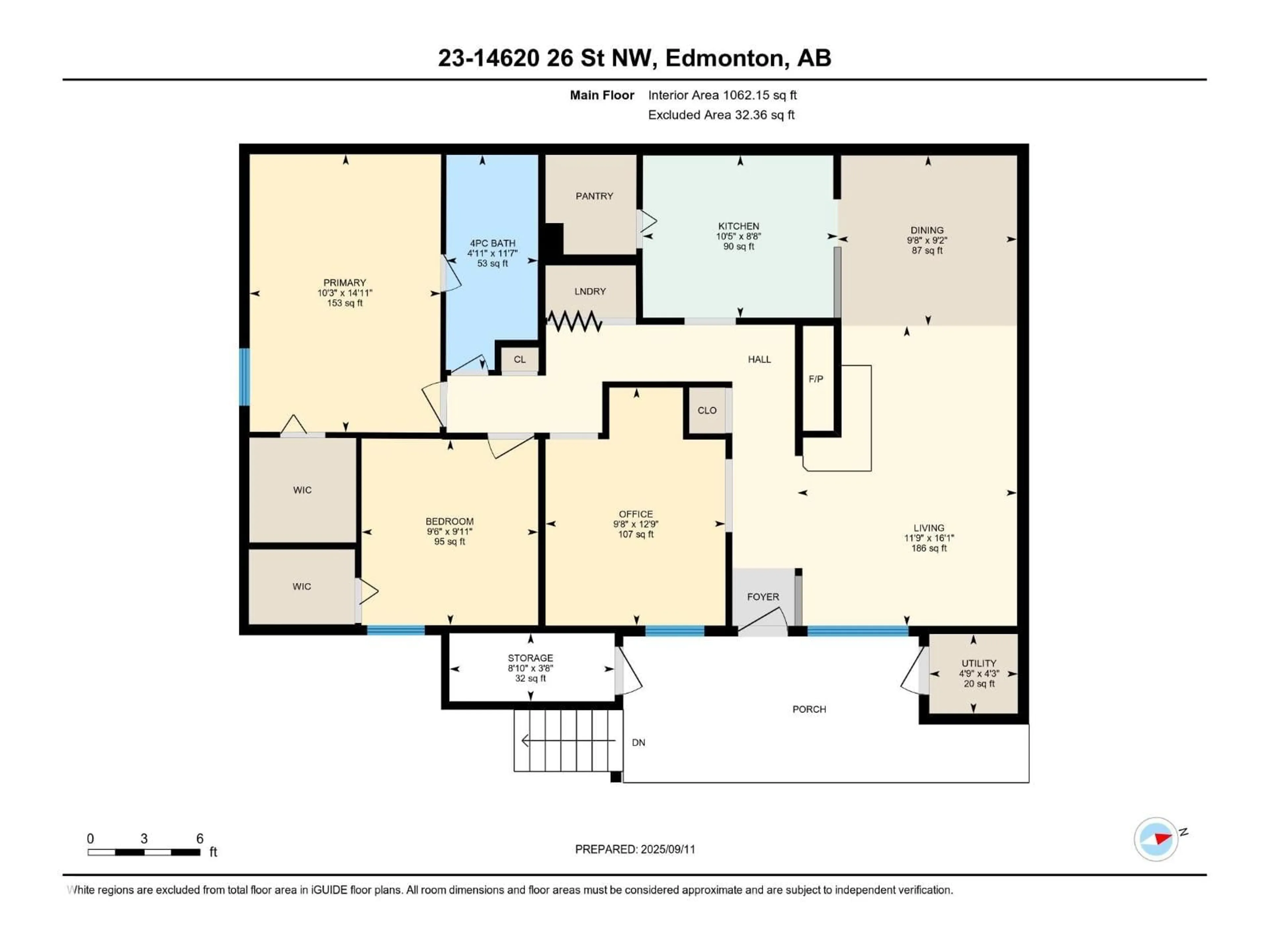 Floor plan for #23 - 14620 26 ST, Edmonton Alberta T5Y2J9