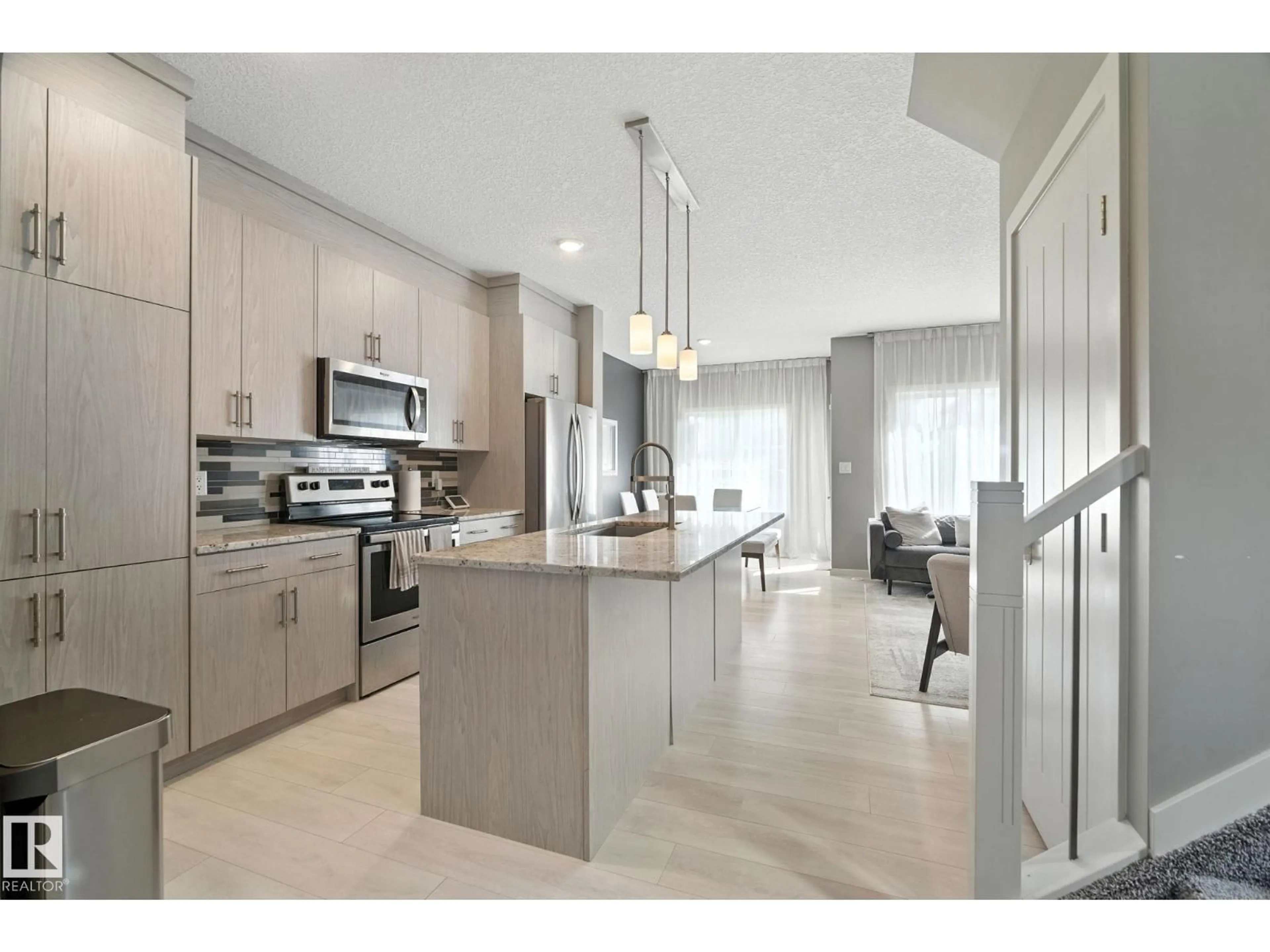 Open concept kitchen, ceramic/tile floor for 1721 DUMONT CR, Edmonton Alberta T6W3J2