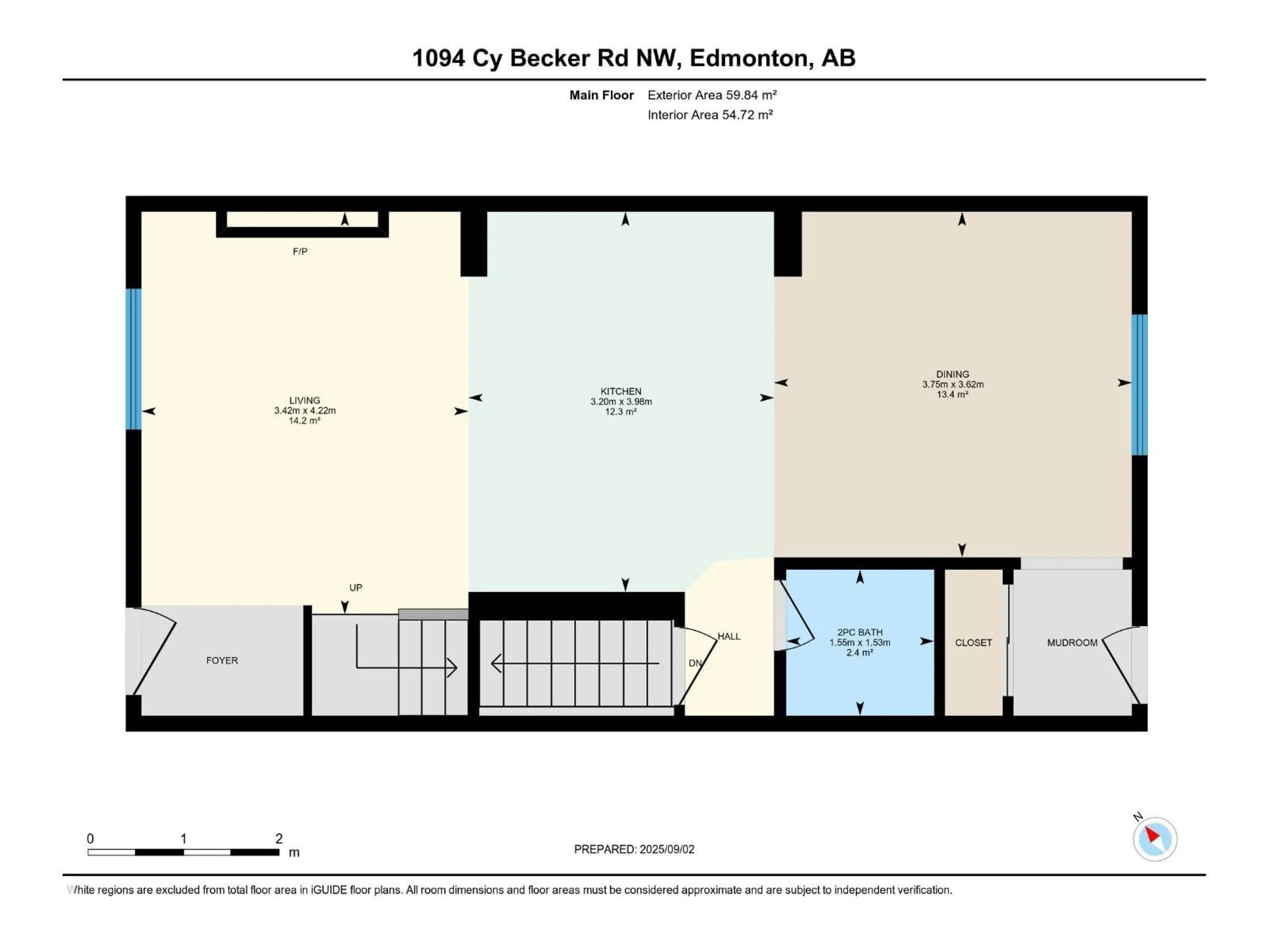 Floor plan for 1094 CY BECKER RD, Edmonton Alberta T5Y3Z9