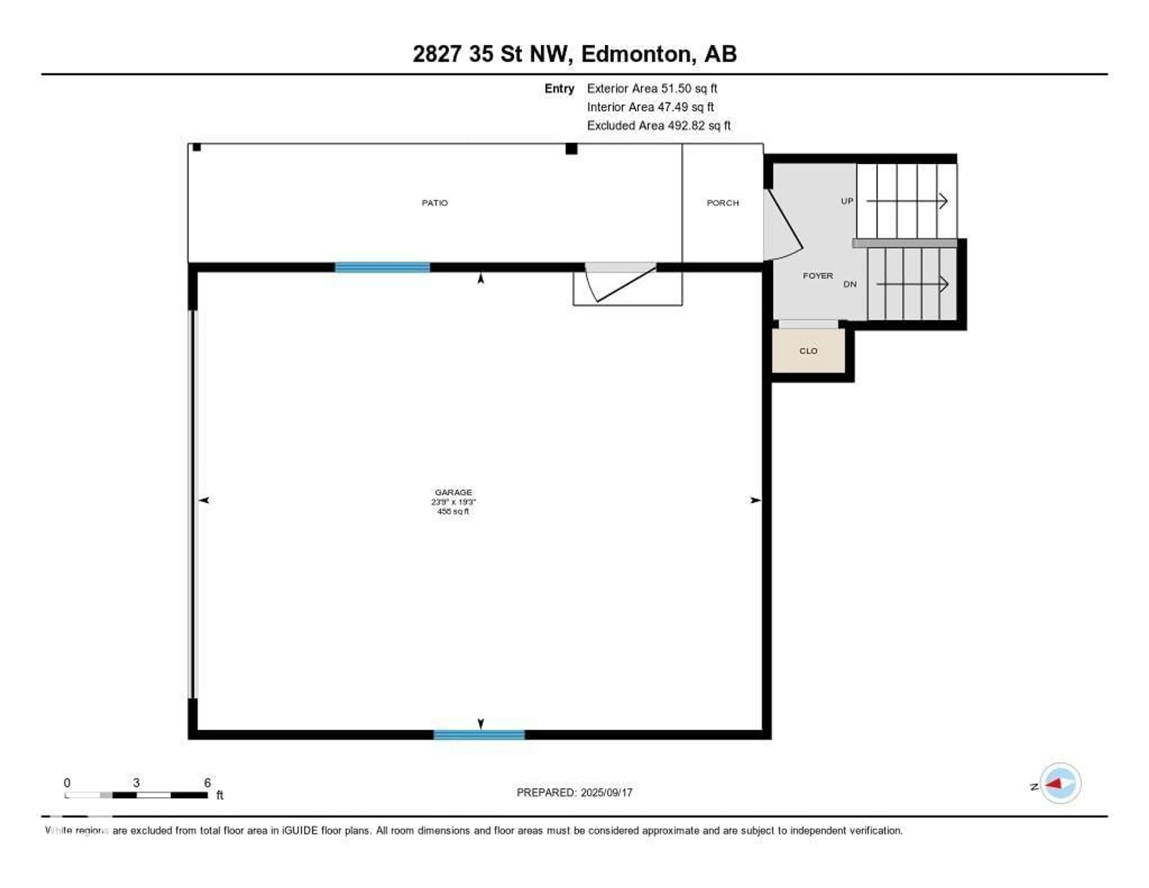 Floor plan for 2827 35 ST, Edmonton Alberta T6L5K2
