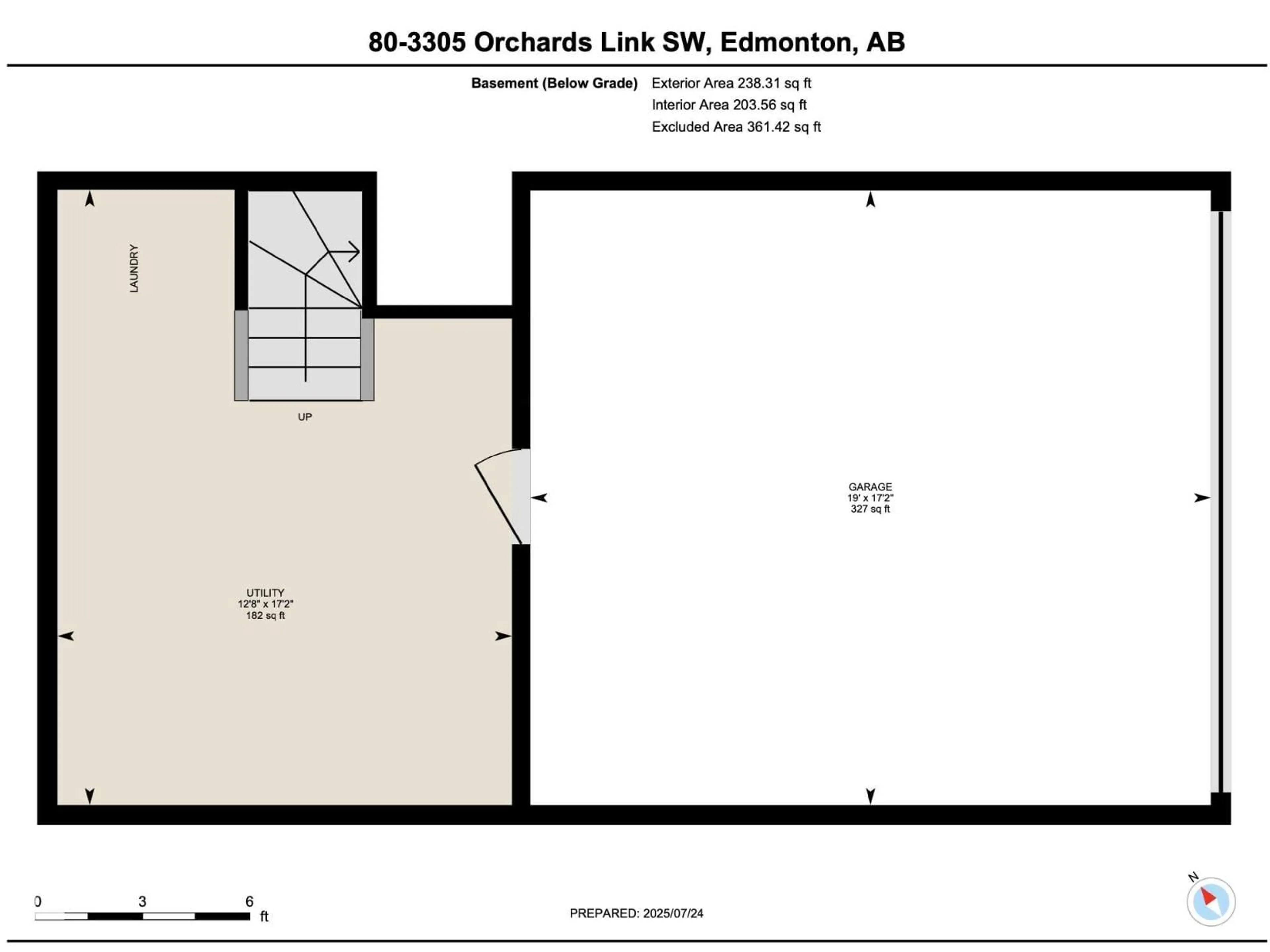 Floor plan for 3305 - 80 ORCHARDS LINK LI, Edmonton Alberta T6X2H1