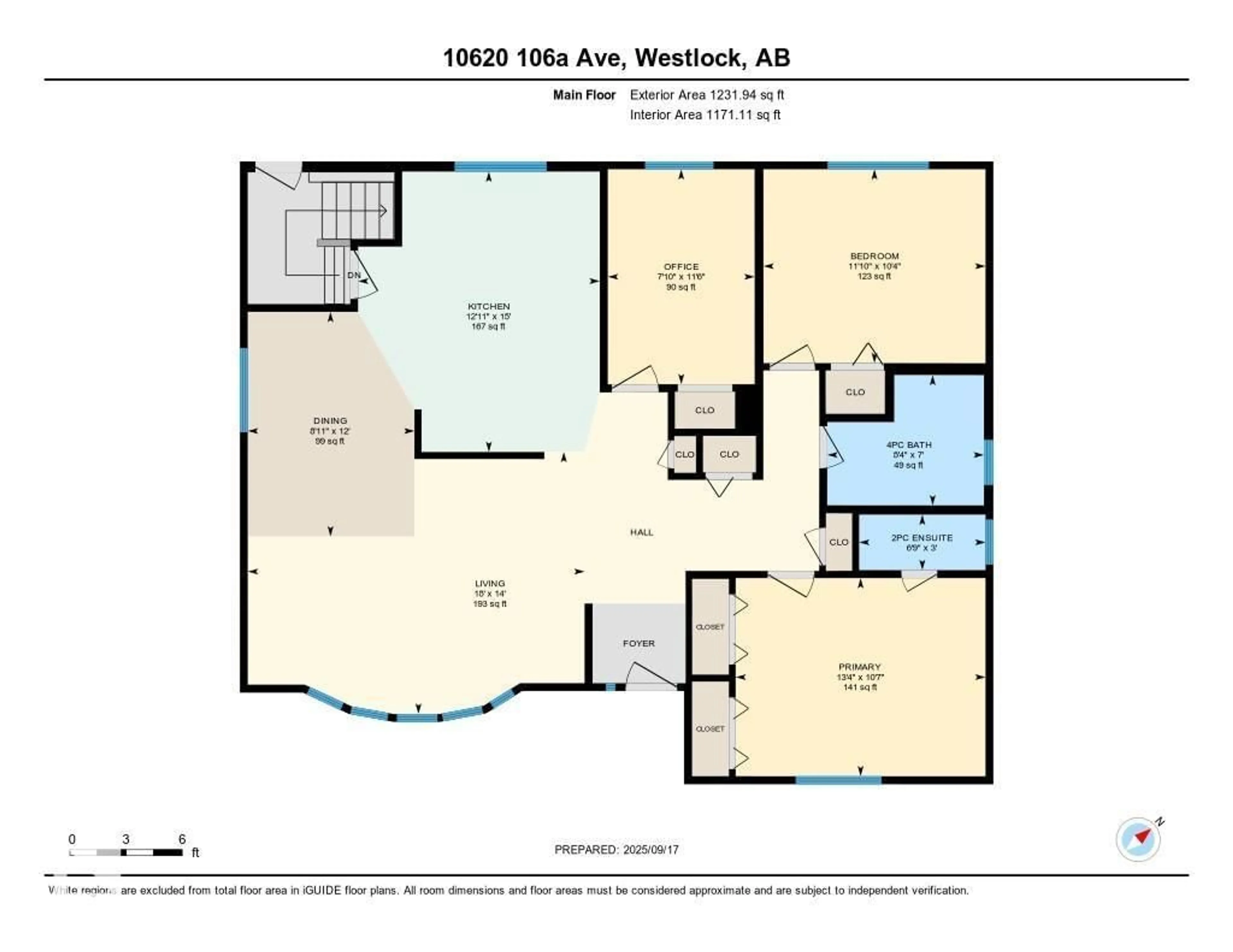 Floor plan for 10620 106A AV, Westlock Alberta T7P1B4