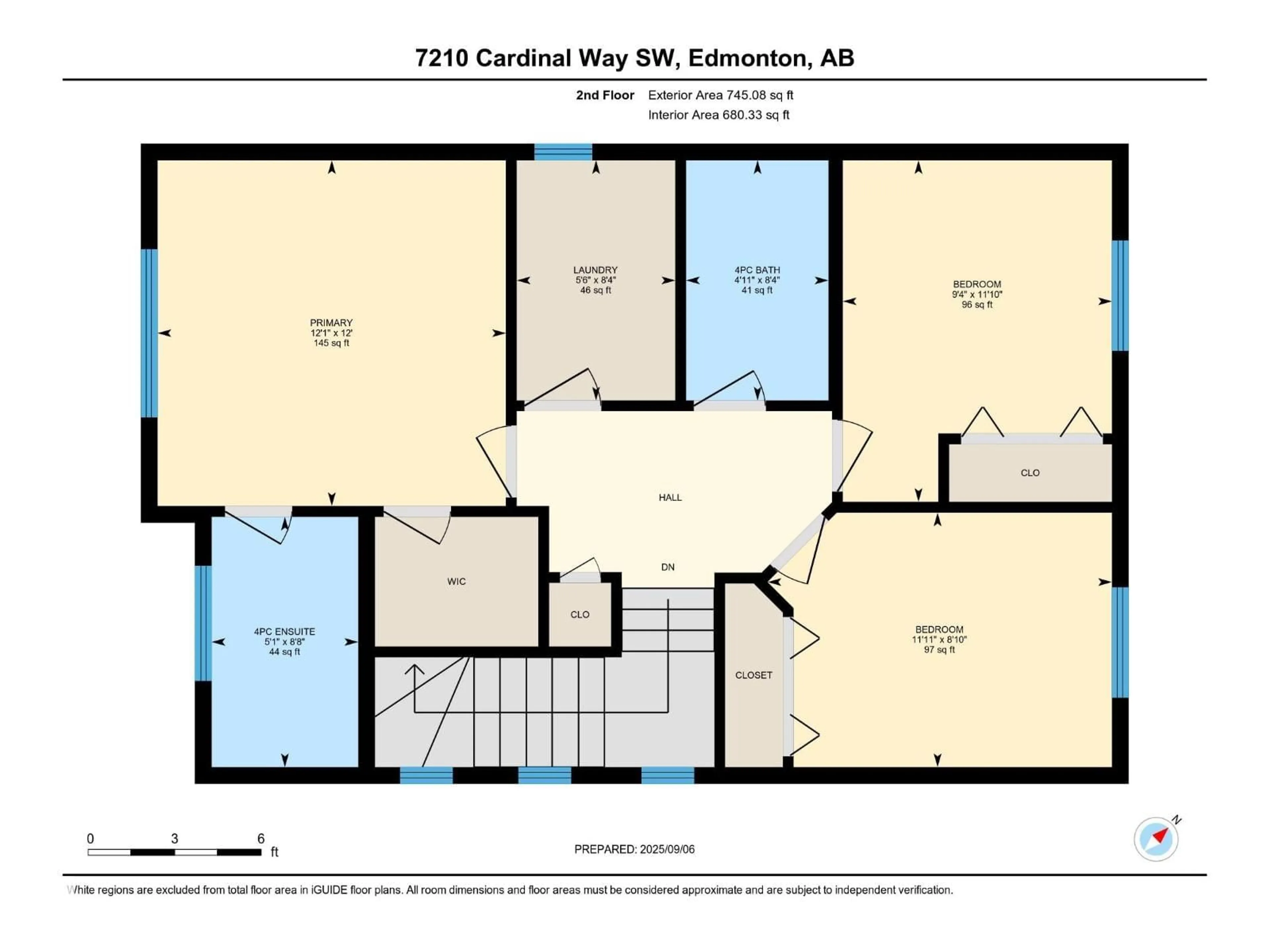 Floor plan for 7210 CARDINAL WY, Edmonton Alberta T6W2Y5