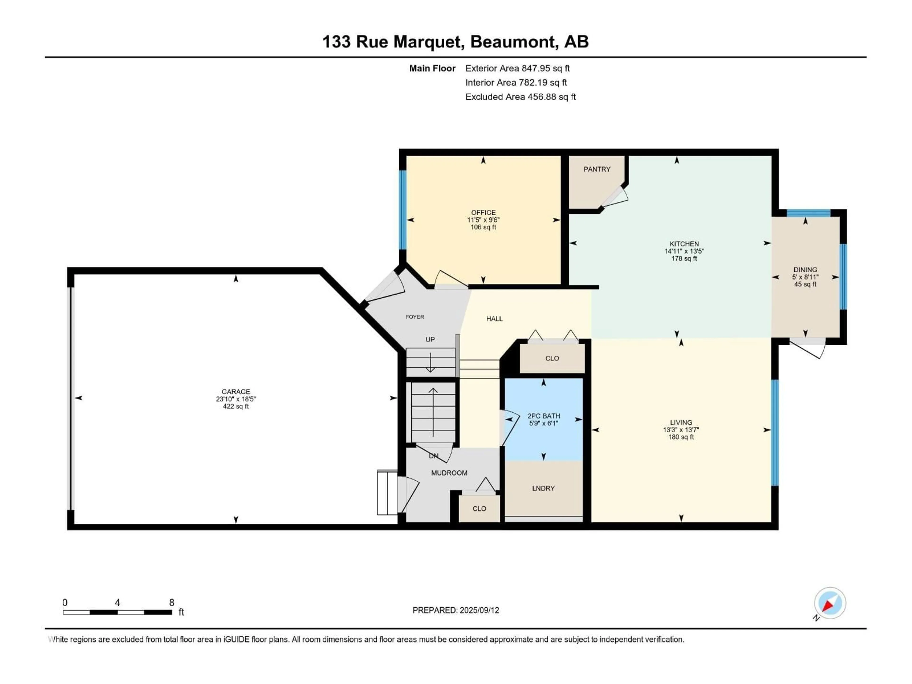 Floor plan for 133 RUE MARQUET, Beaumont Alberta T4X1W3