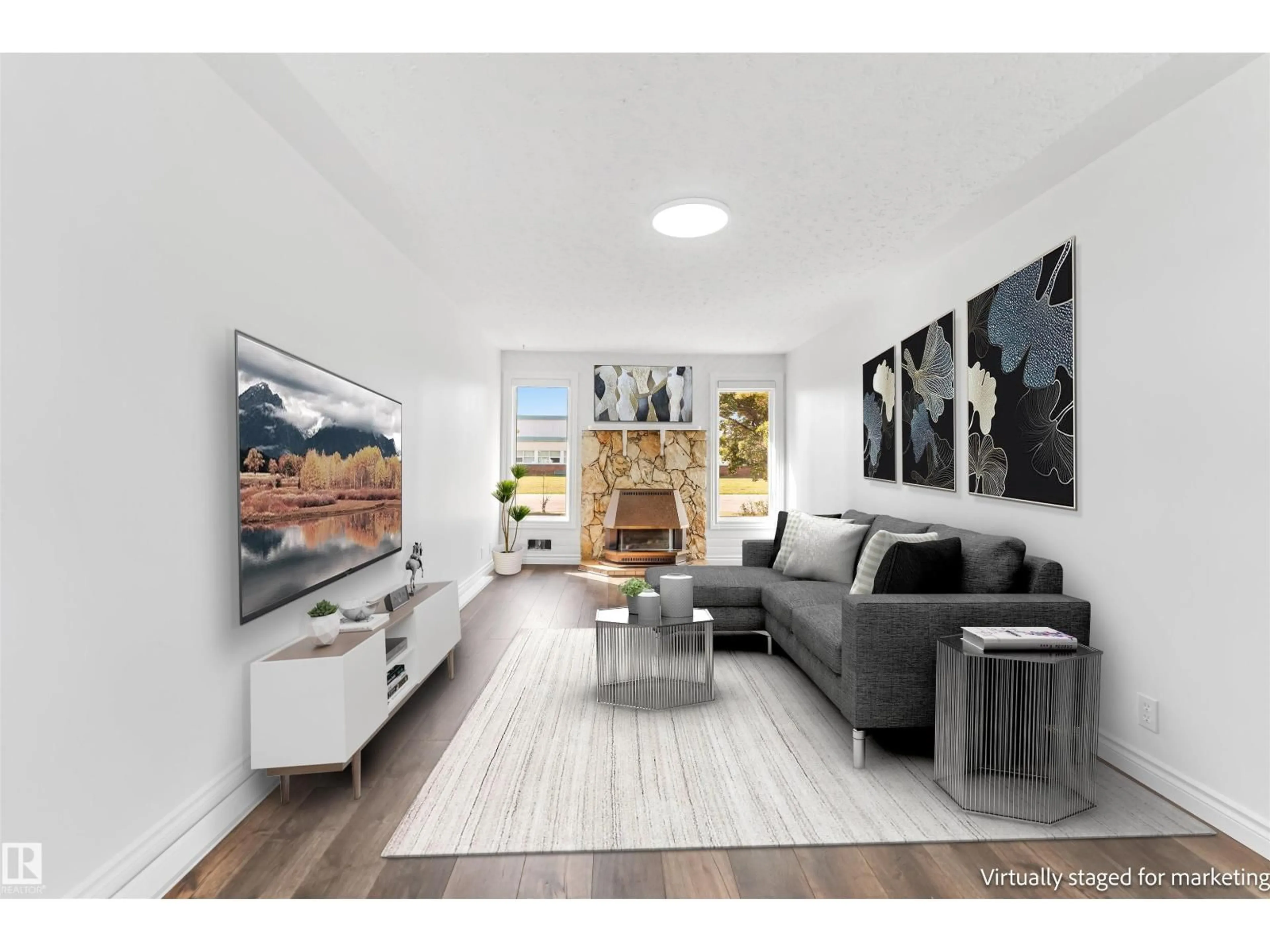Living room with furniture, unknown for 13316 136 AV, Edmonton Alberta T5L4B3