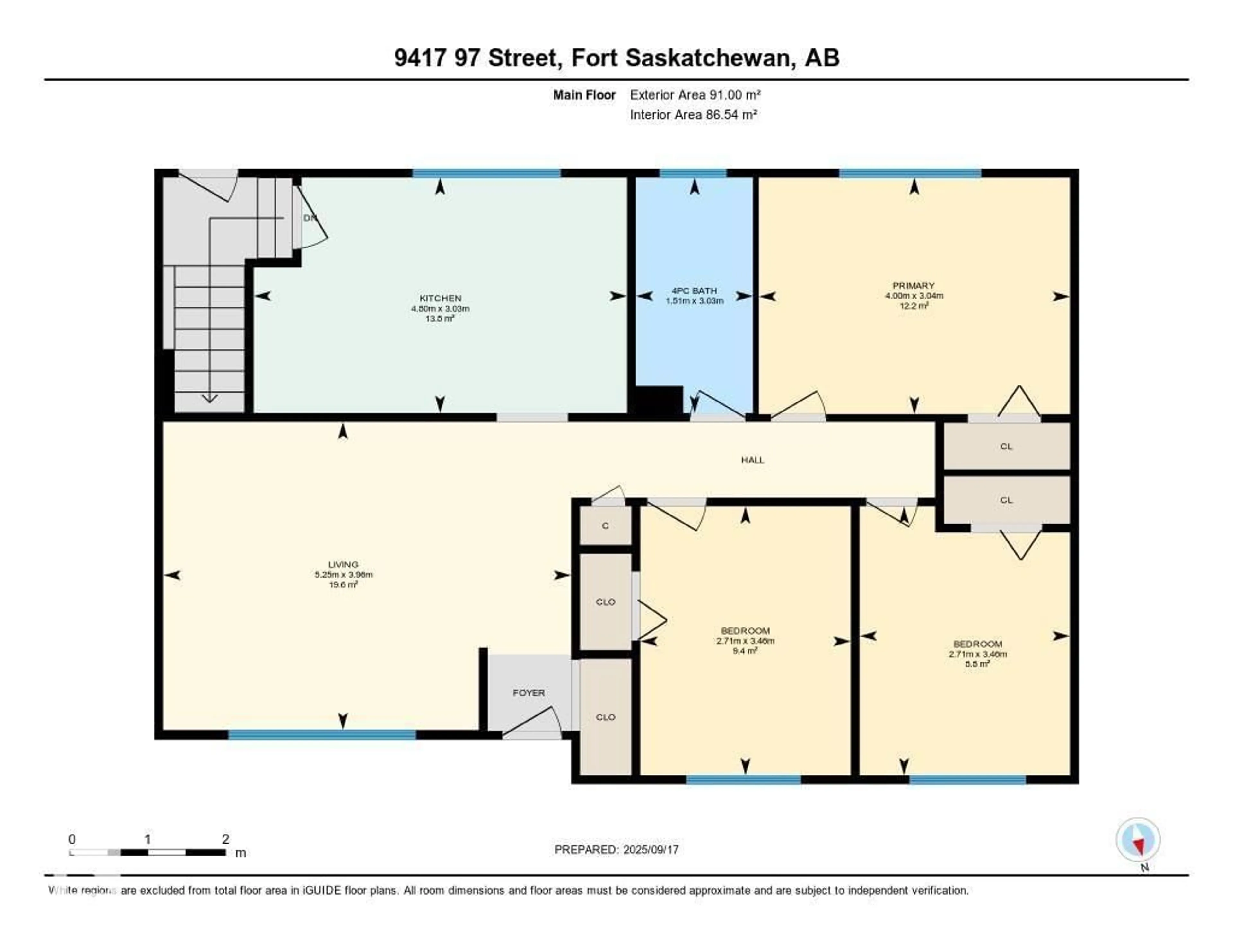 Floor plan for 9417 97 ST, Fort Saskatchewan Alberta T8L1S9