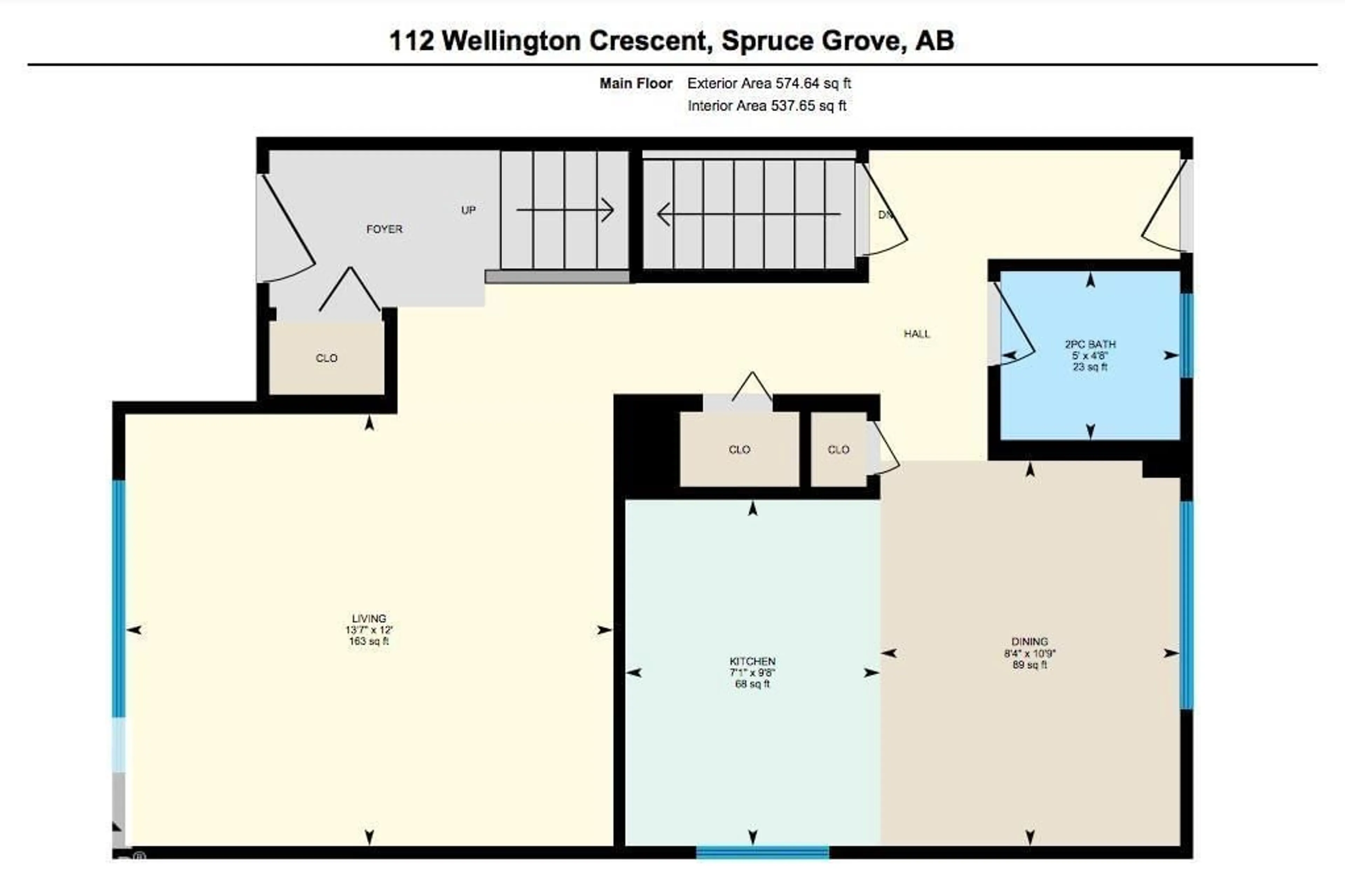 Floor plan for 112 WELLINGTON CR, Spruce Grove Alberta T7X1K6