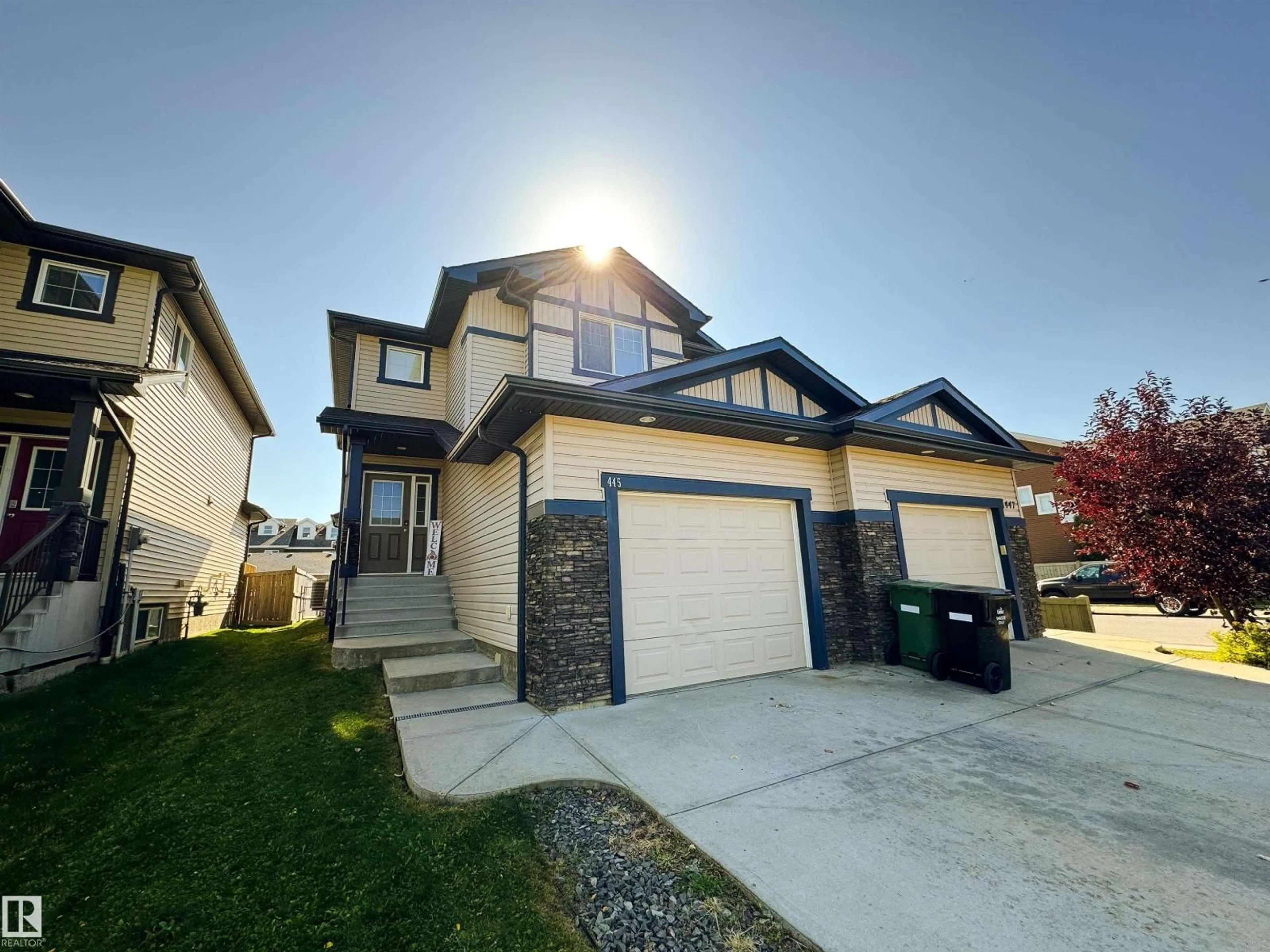 A pic from outside/outdoor area/front of a property/back of a property/a pic from drone, street for 445 REED CR, Leduc Alberta T9E0R5