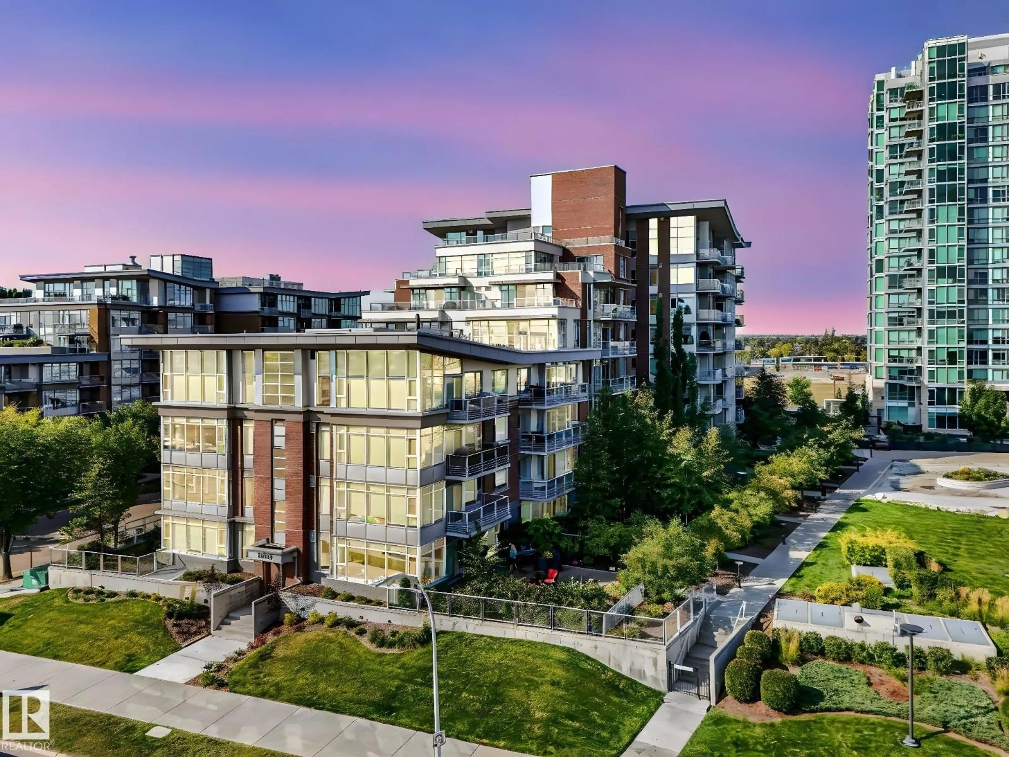 A pic from outside/outdoor area/front of a property/back of a property/a pic from drone, city buildings view from balcony for 706 - 2606 109 ST NW, Edmonton Alberta T6J3S9