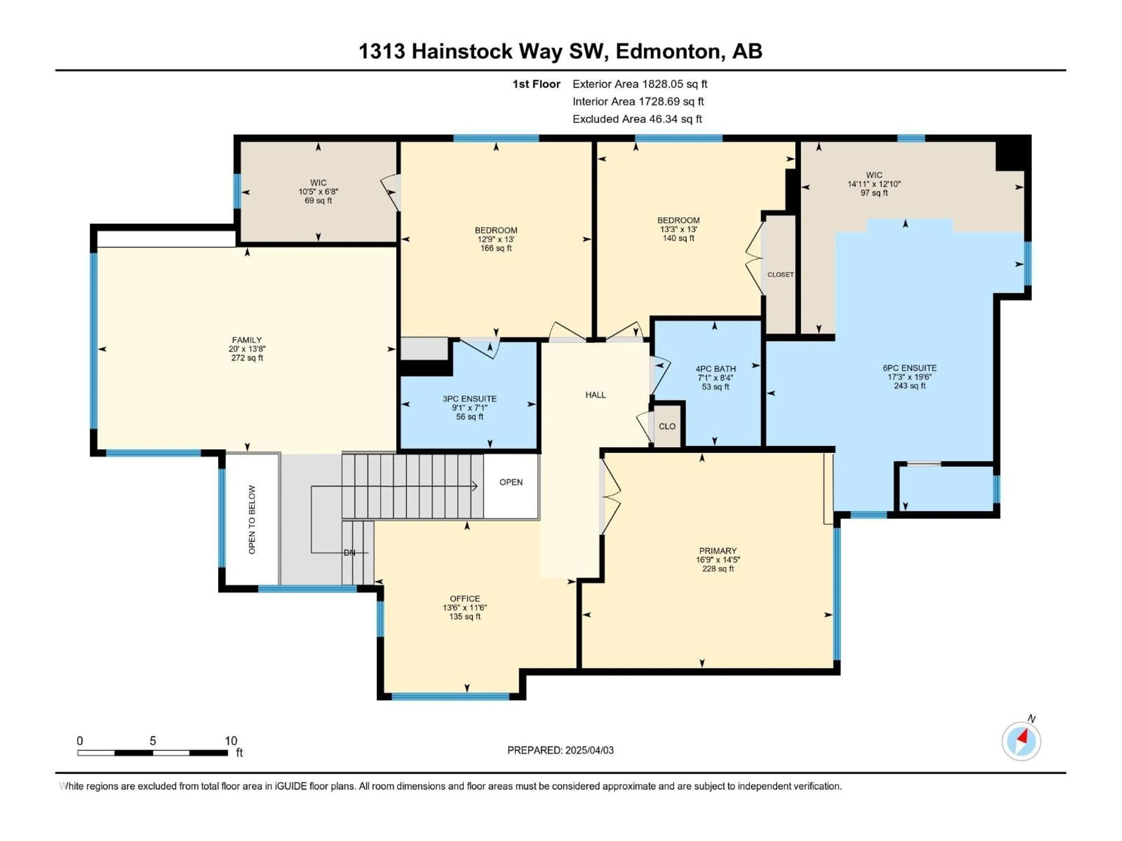 Floor plan for 1313 HAINSTOCK WY, Edmonton Alberta T6W3B6