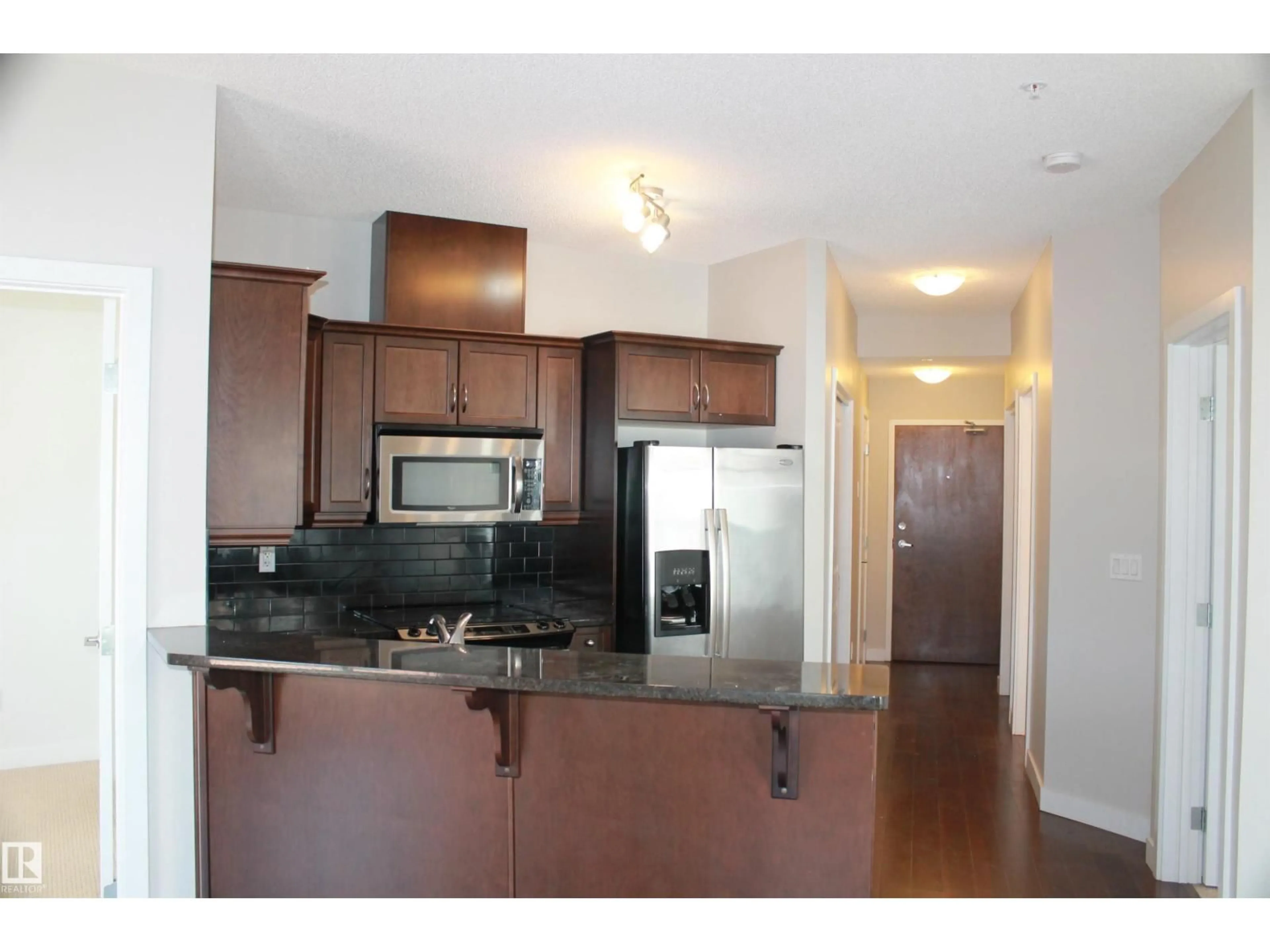 Standard kitchen, wood/laminate floor for #103 - 7907 109 ST, Edmonton Alberta T6G1C7
