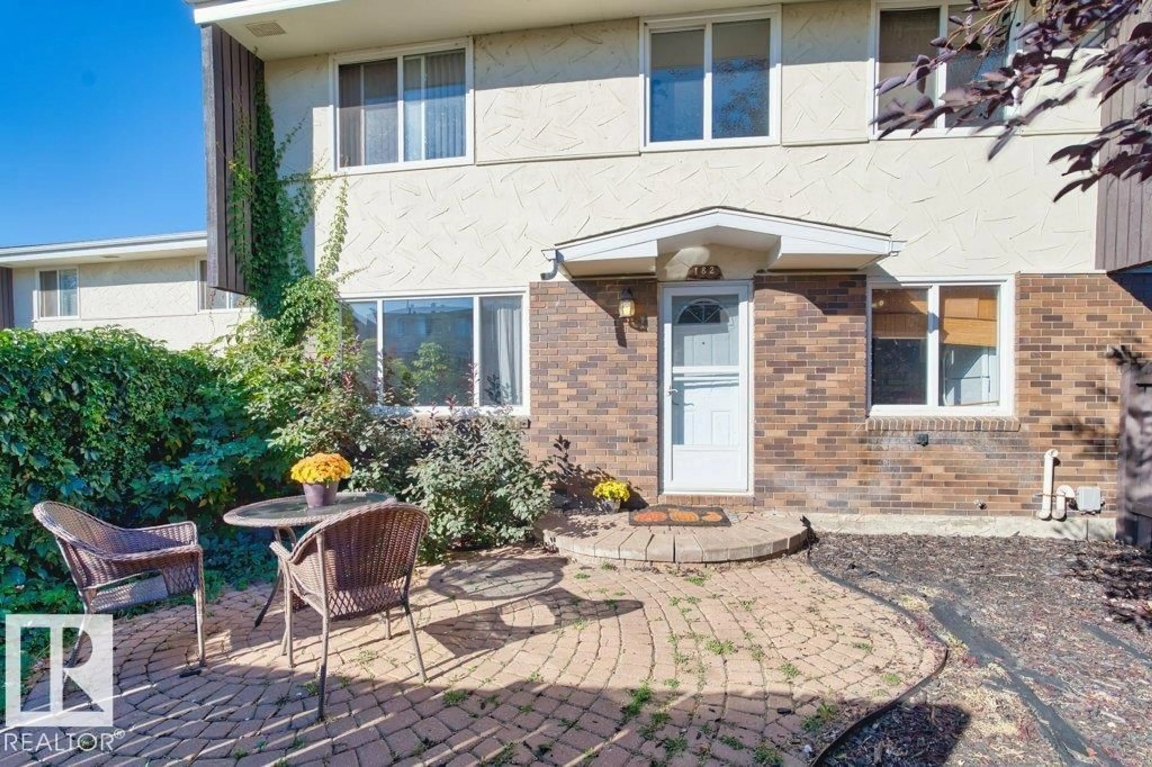 Patio, street for NW - 182 ROSELAND VG, Edmonton Alberta T5E5R6