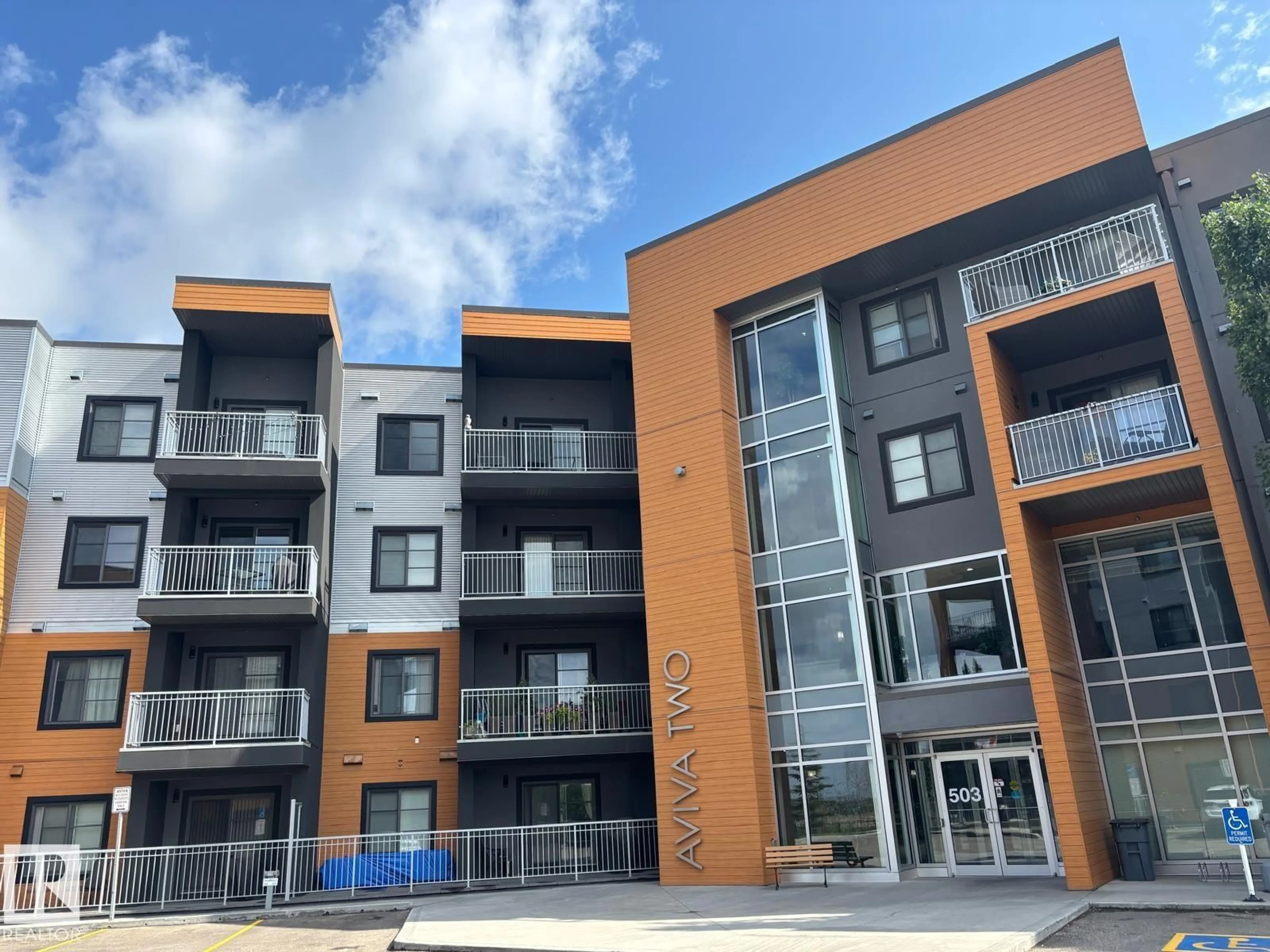 A pic from outside/outdoor area/front of a property/back of a property/a pic from drone, building for 503 - 333 ALBANY WY, Edmonton Alberta T6V0M5