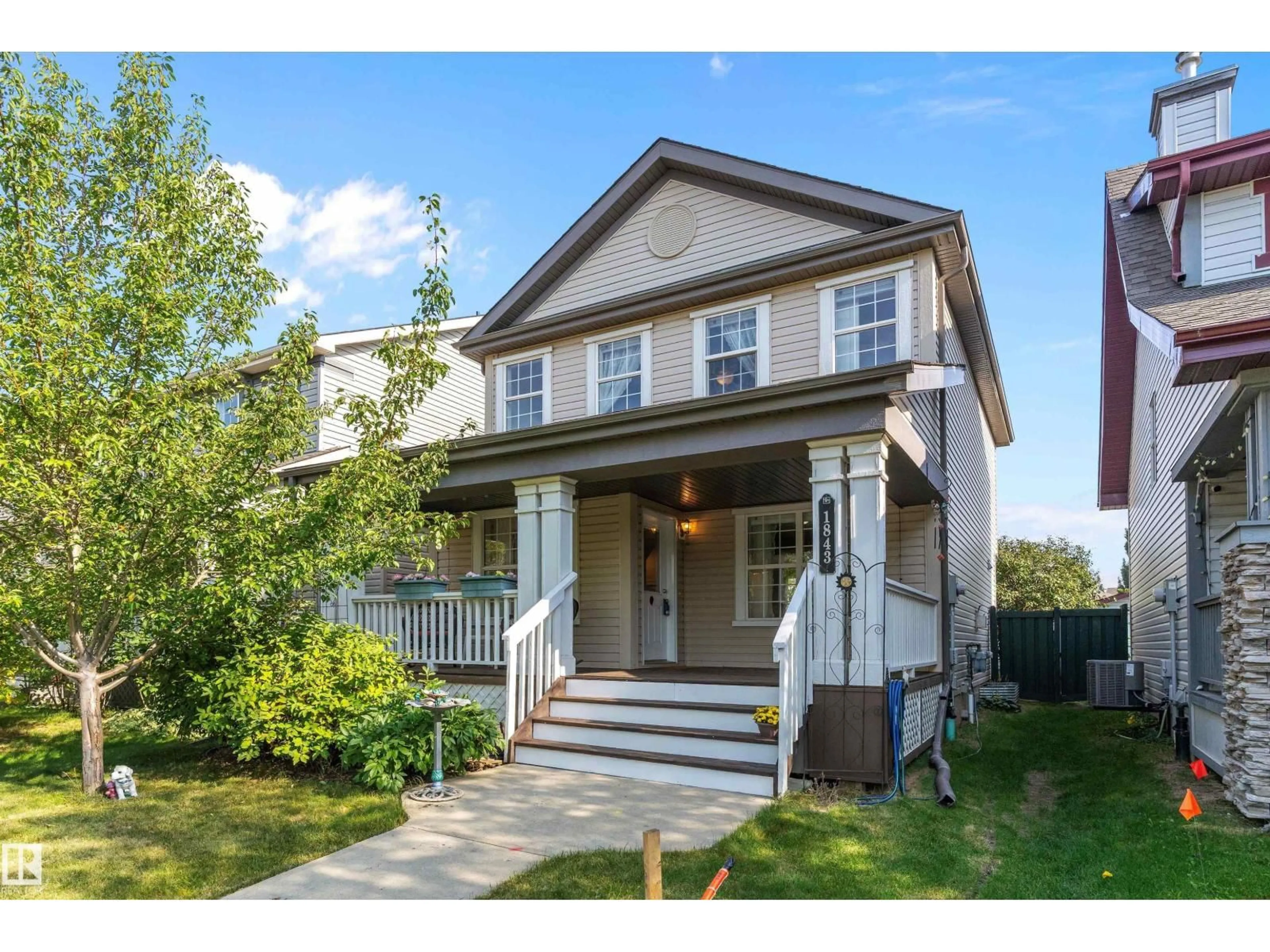 Home with vinyl exterior material, street for SW - 1843 122 ST, Edmonton Alberta T8N1S3
