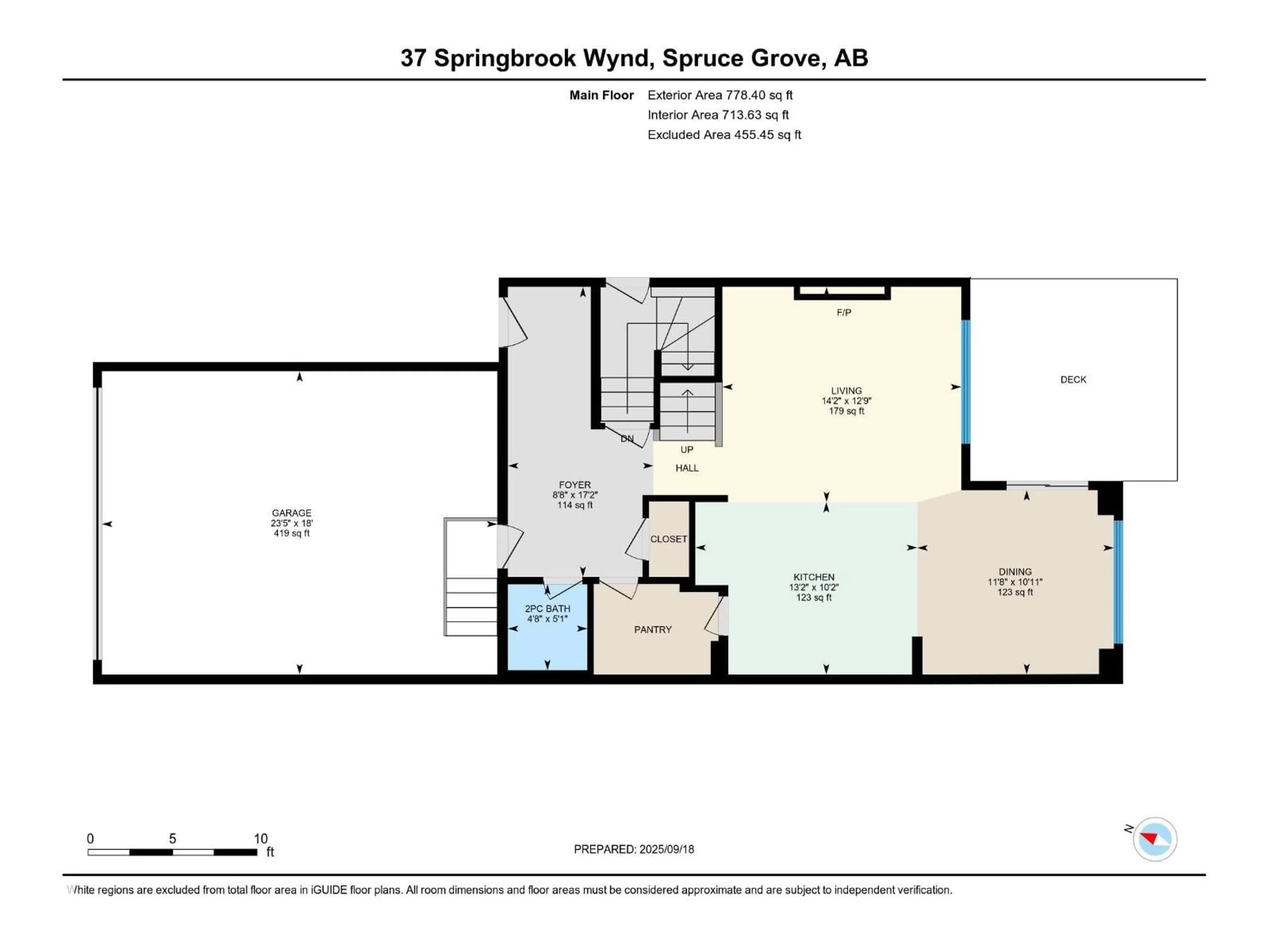 Floor plan for 37 SPRINGBROOK WD, Spruce Grove Alberta T7X2W5