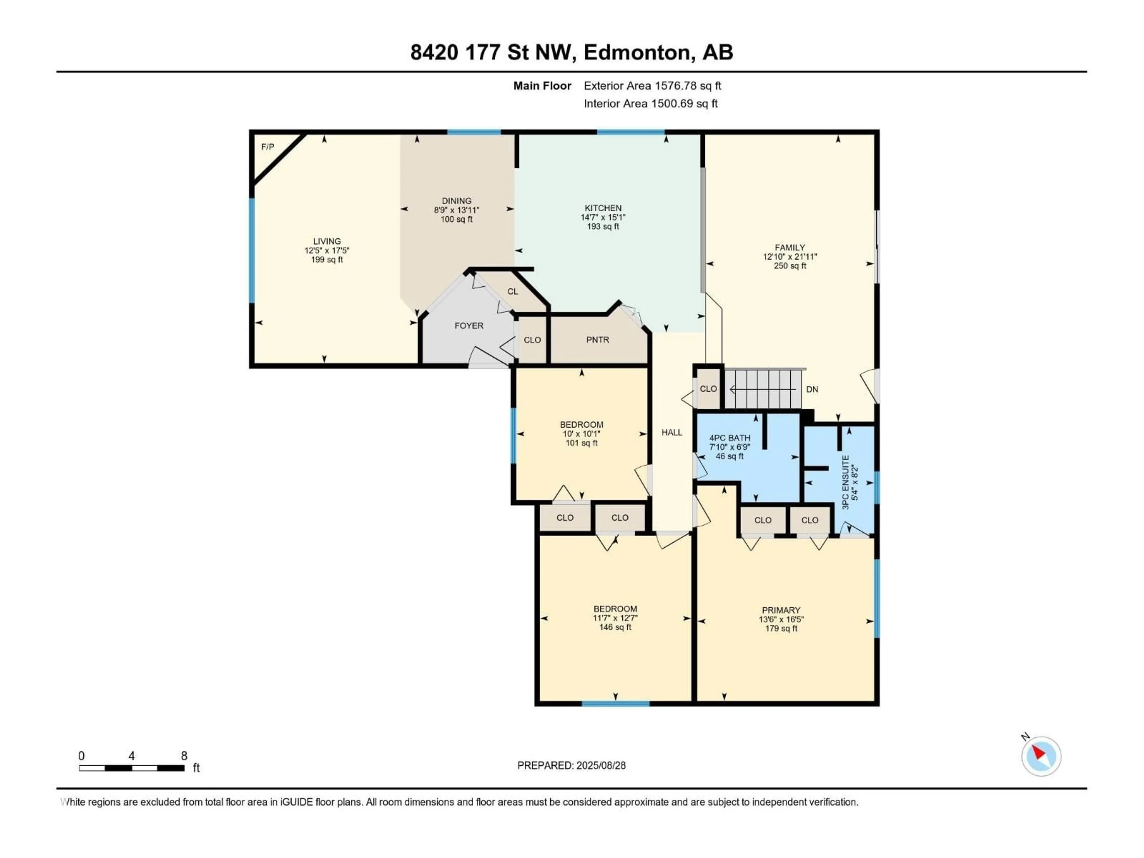 Floor plan for NW - 8420 177 ST, Edmonton Alberta T5T0P2