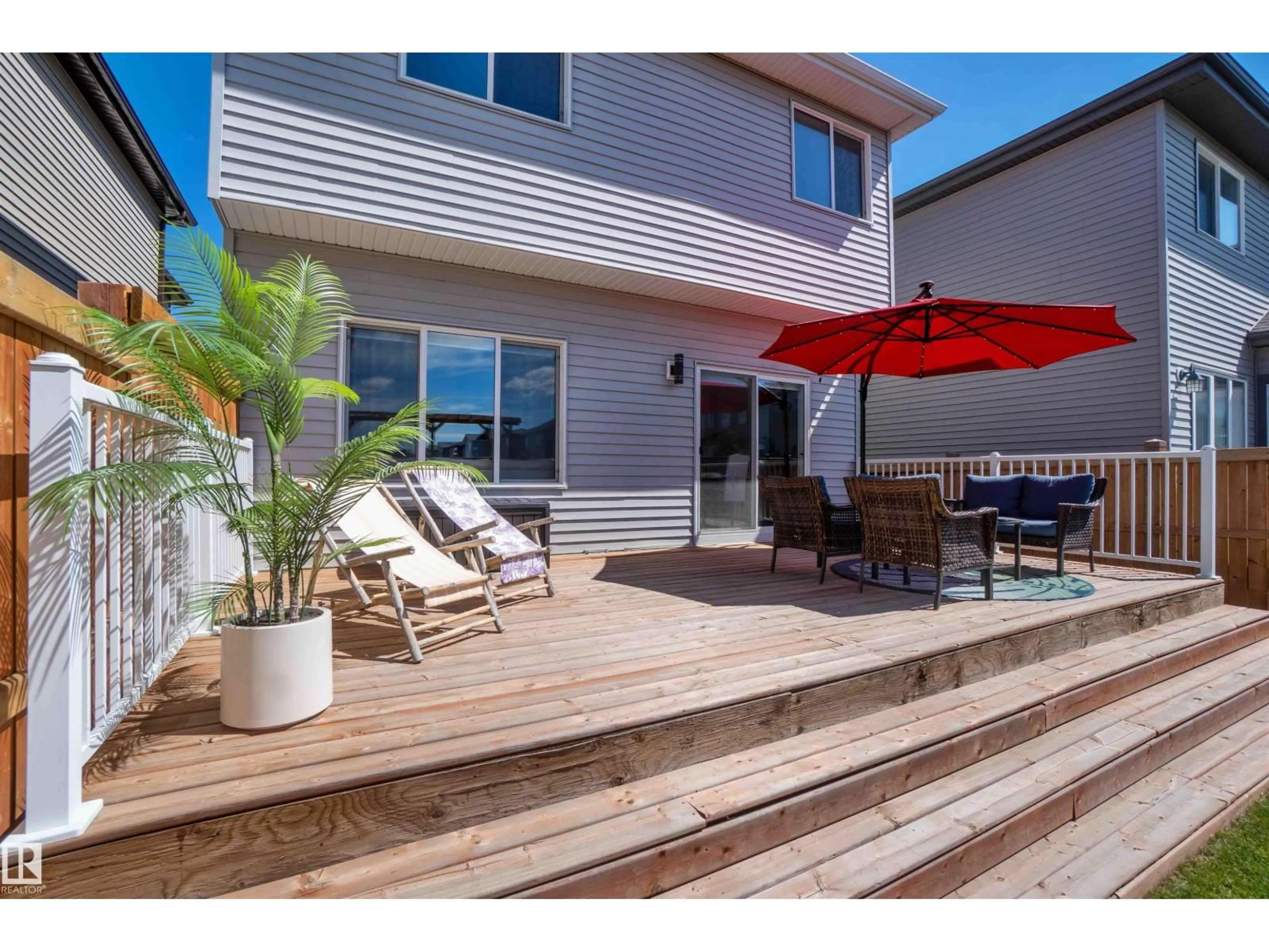 Patio, water/lake/river/ocean view for SW - 15847 22 AV, Edmonton Alberta T6W4K9