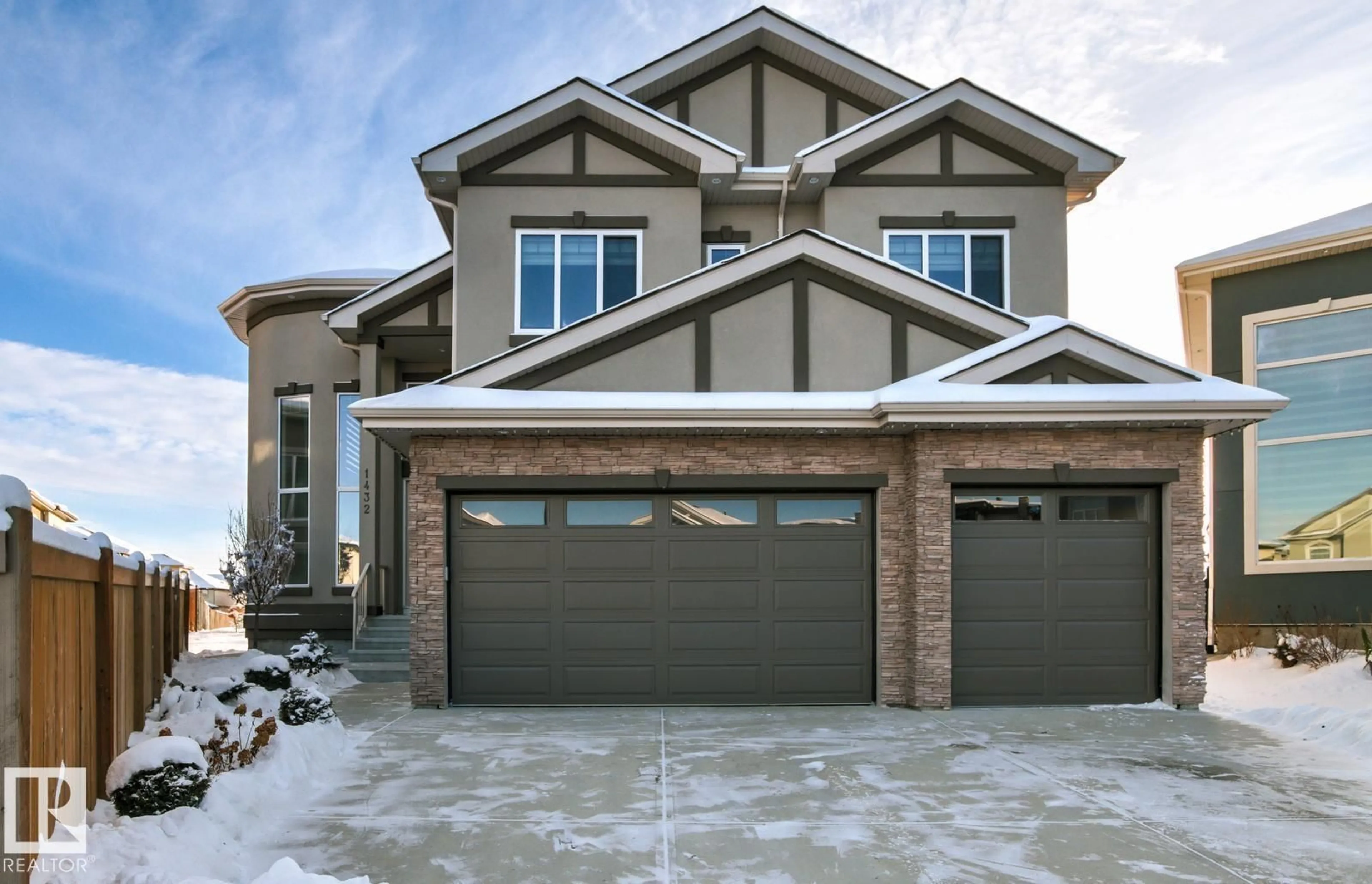 Home with brick exterior material, street for 1432 25 ST, Edmonton Alberta T6T1Z9