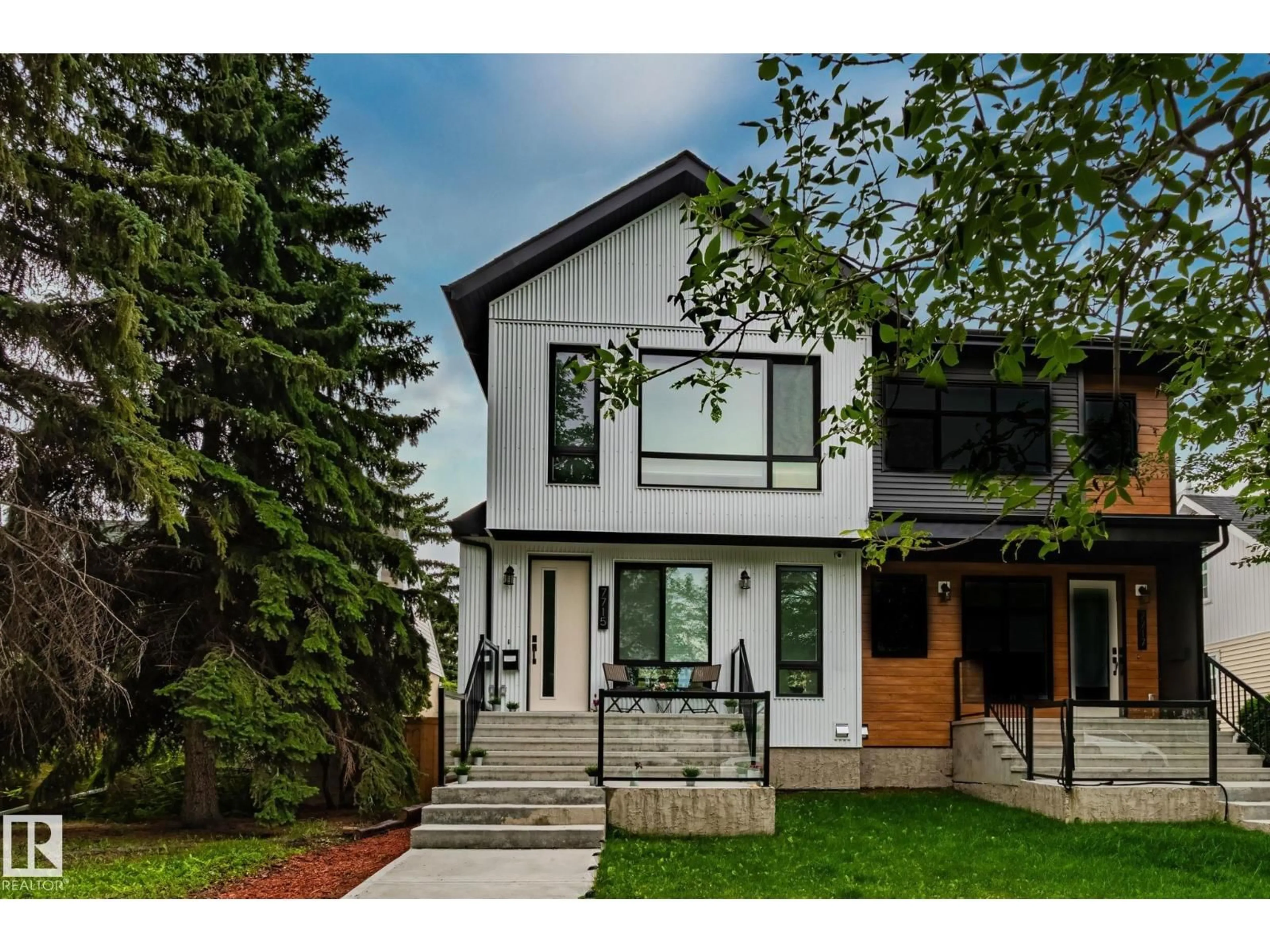 Home with brick exterior material, street for 7715 78 AV, Edmonton Alberta T6C0M8