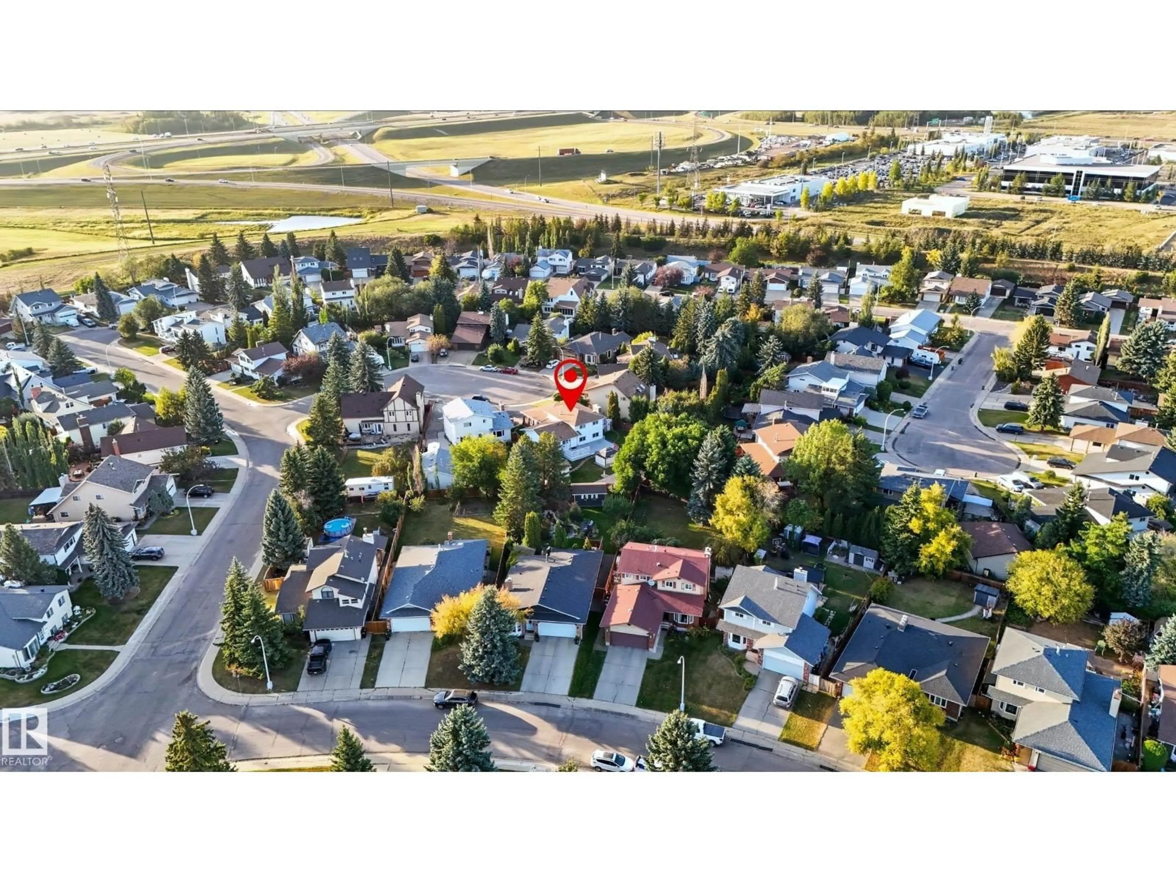 A pic from outside/outdoor area/front of a property/back of a property/a pic from drone, street for 18908 99 AV, Edmonton Alberta T5T3N1