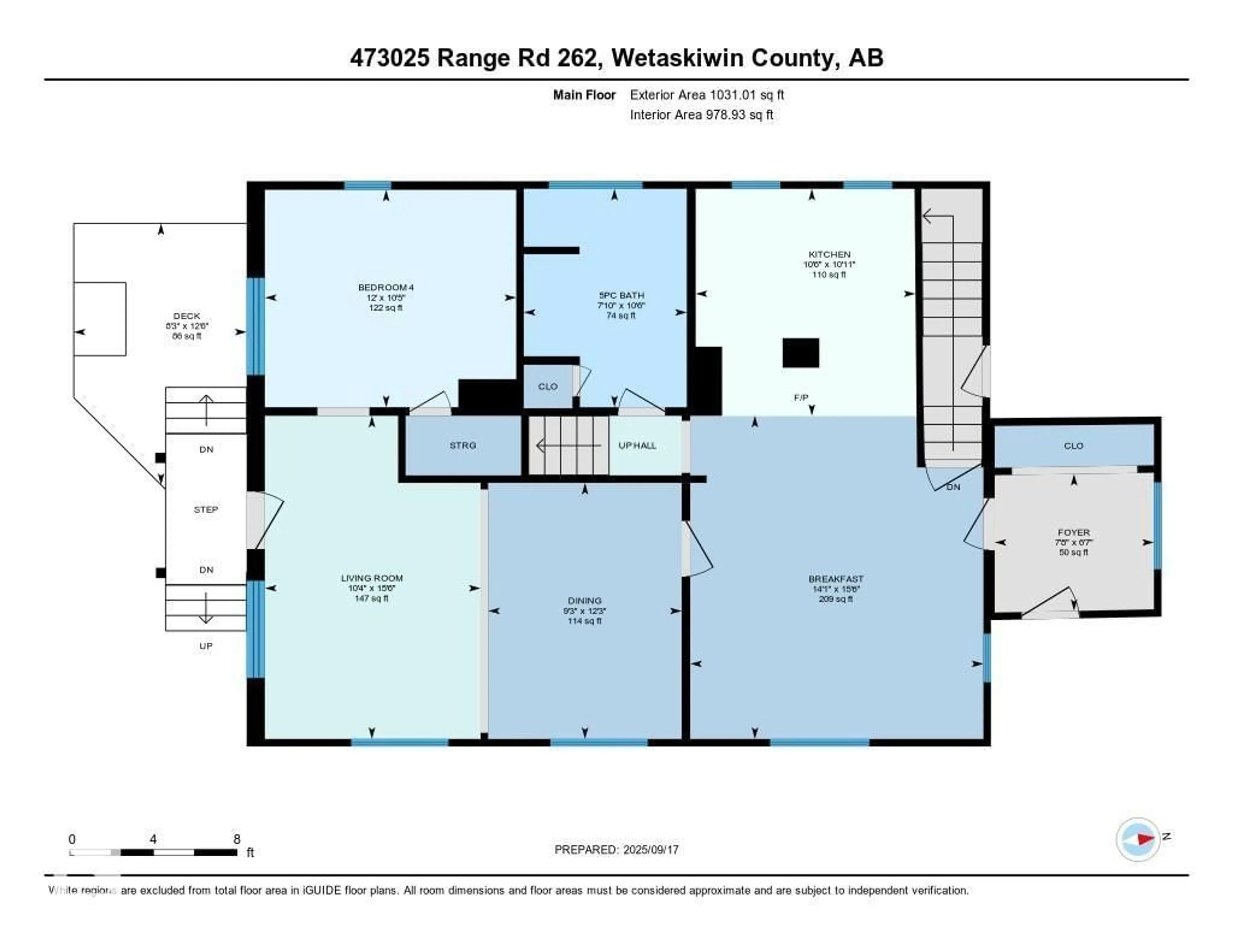 Floor plan for 473025 RANGE ROAD 262, Rural Wetaskiwin County Alberta T4N2A3
