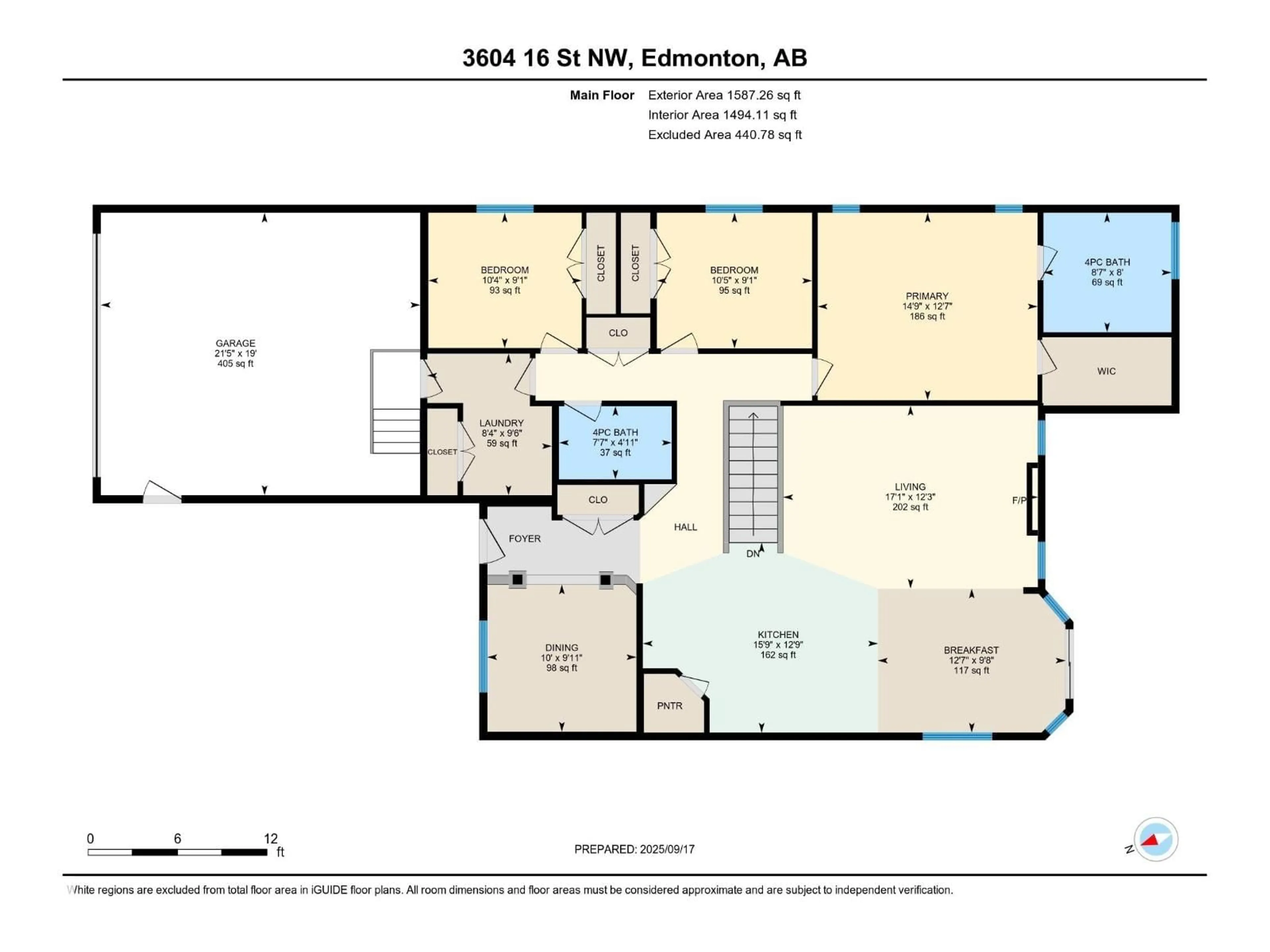 Floor plan for 3604 16 ST, Edmonton Alberta T6T0M5
