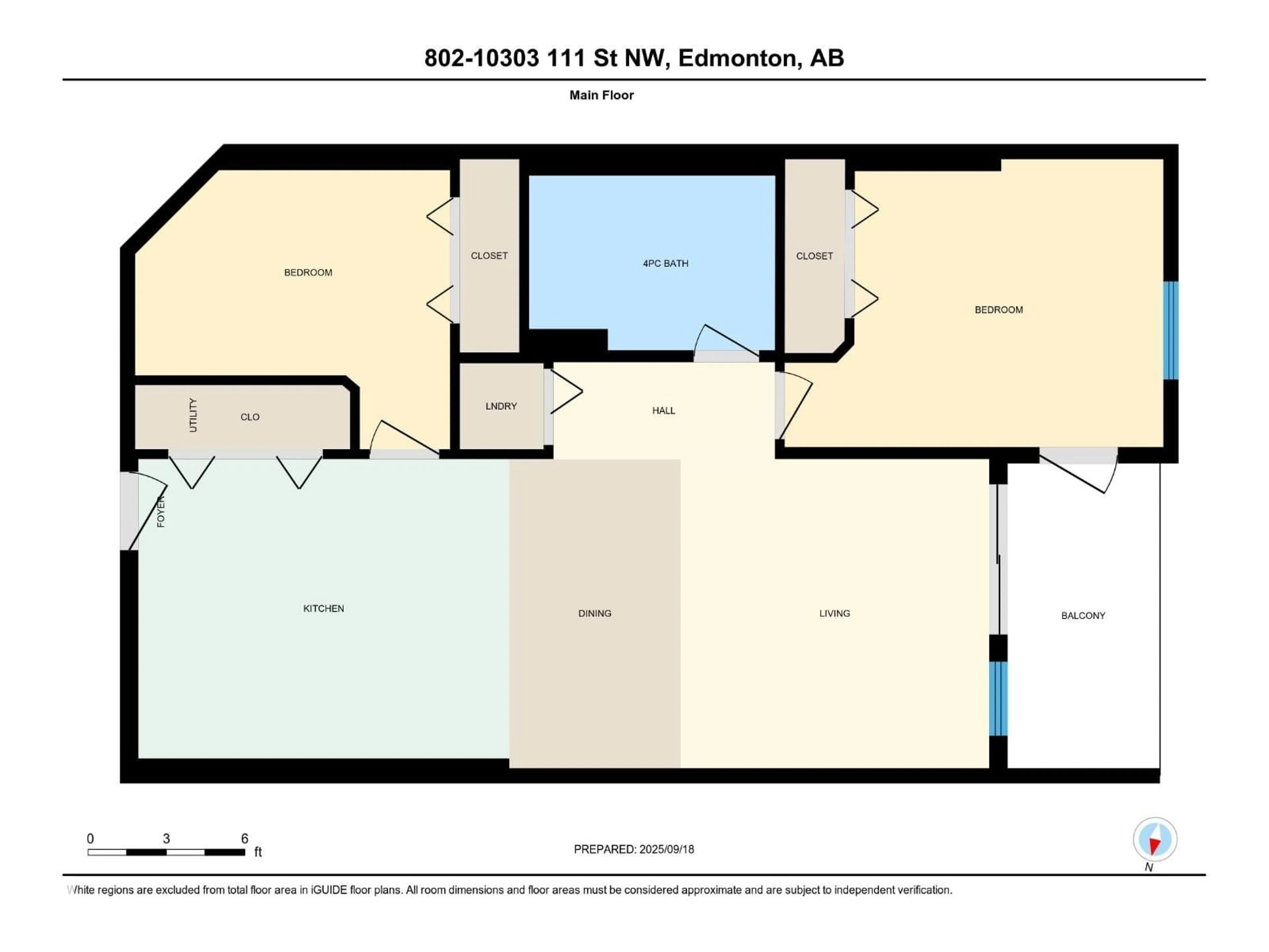 Floor plan for #802 - 10303 111 ST, Edmonton Alberta T5K0C6