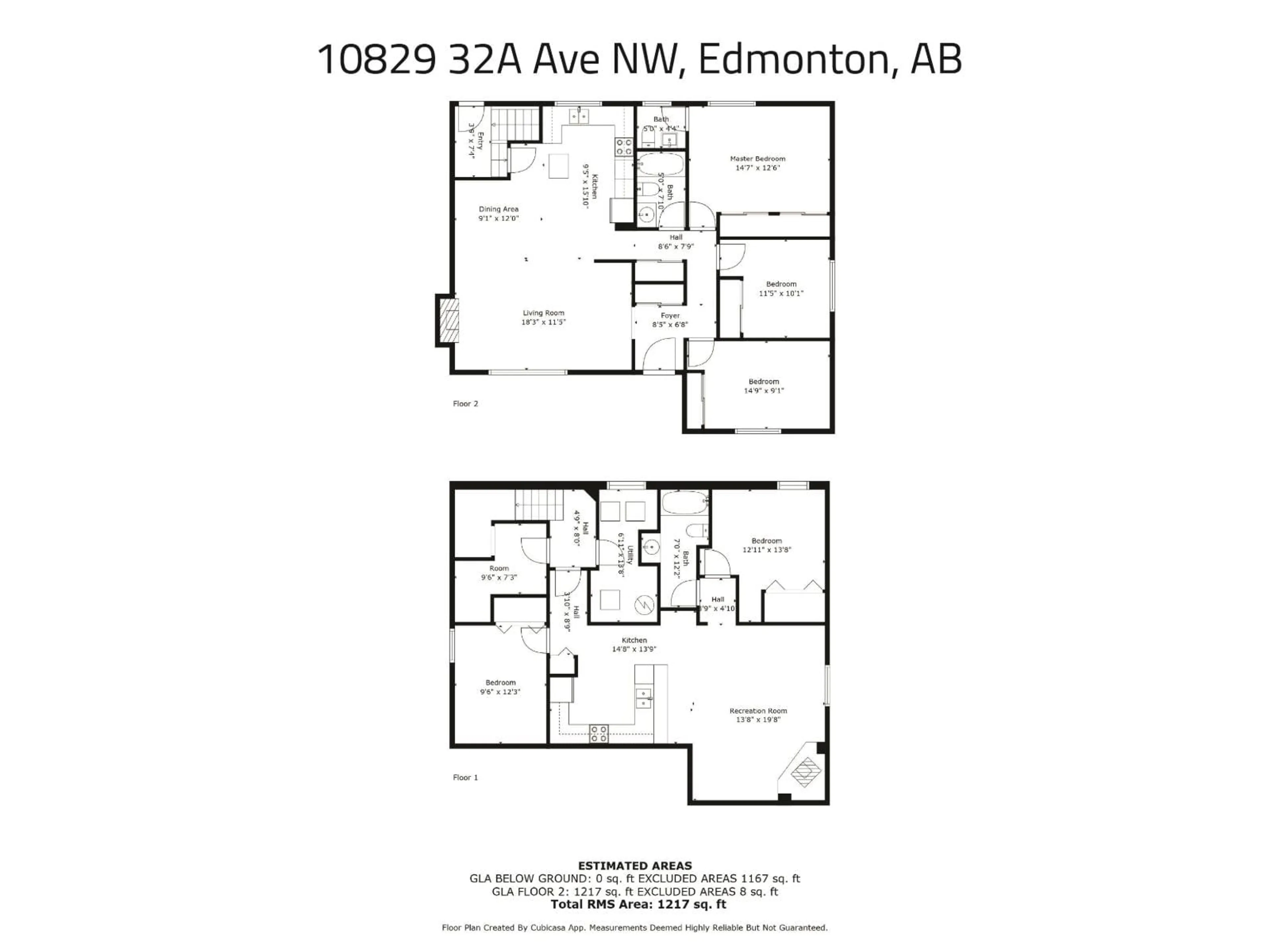 Floor plan for 10829 32A AV, Edmonton Alberta T6J3B8