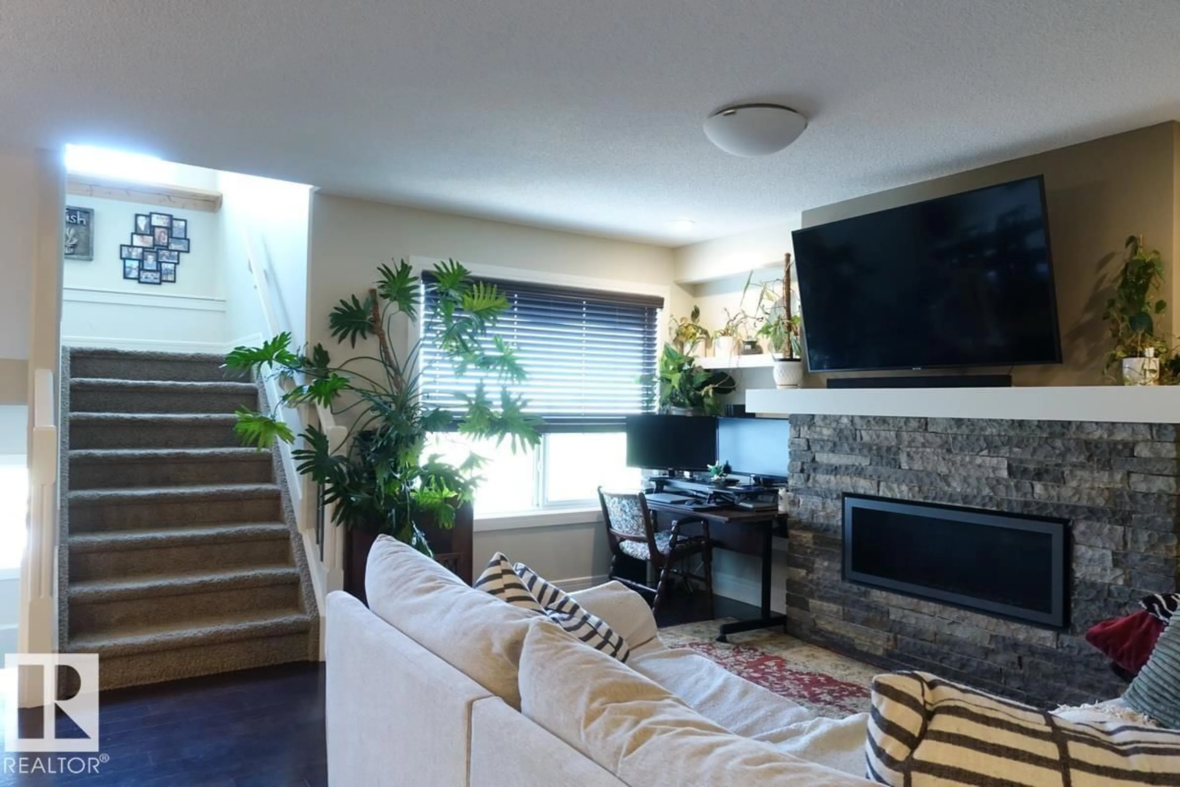 Living room with furniture, unknown for 17 GARCIA CL, Fort Saskatchewan Alberta T8L0N7
