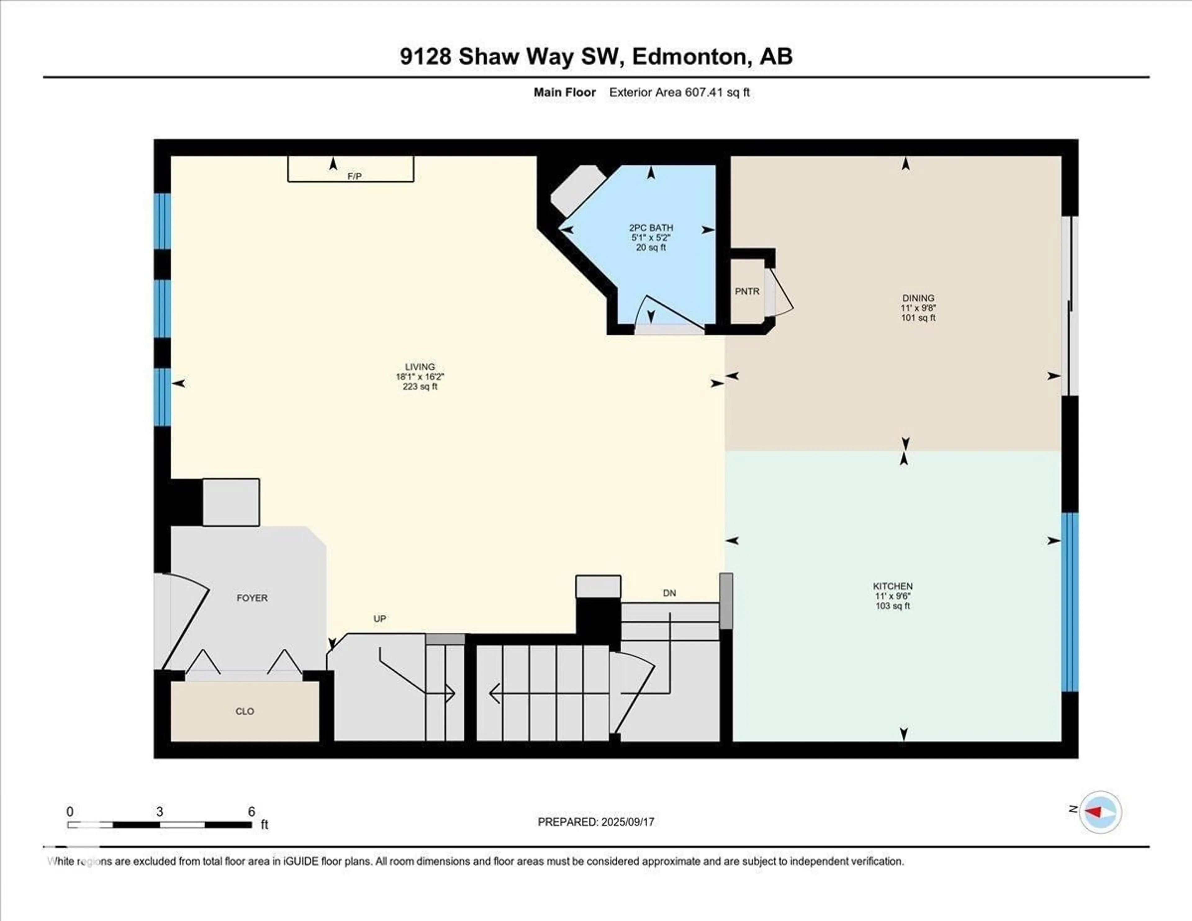 Floor plan for 9128 SHAW WY, Edmonton Alberta T6X0S4