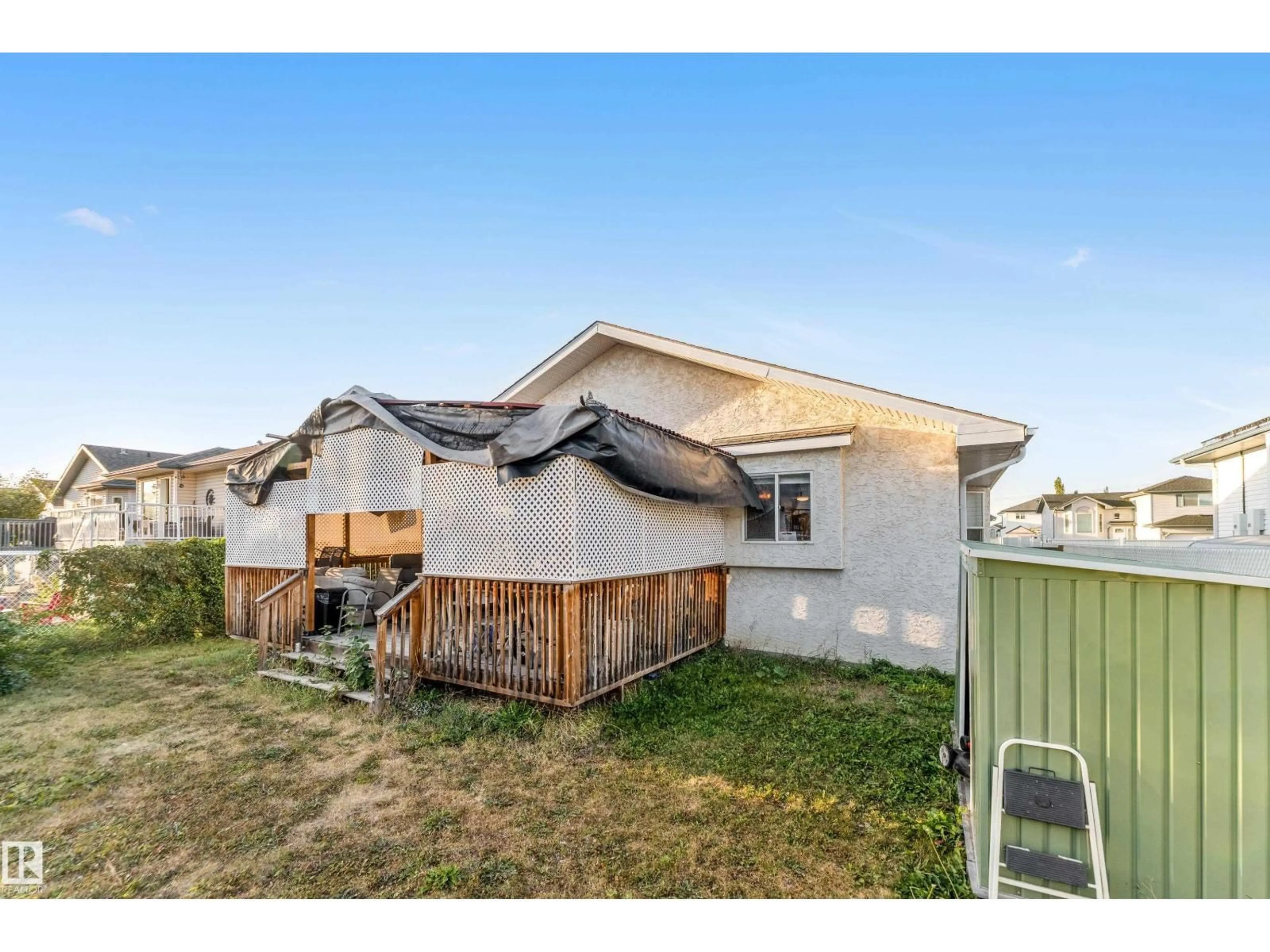 A pic from outside/outdoor area/front of a property/back of a property/a pic from drone, unknown for 6741 162A AV, Edmonton Alberta T5Z3C6