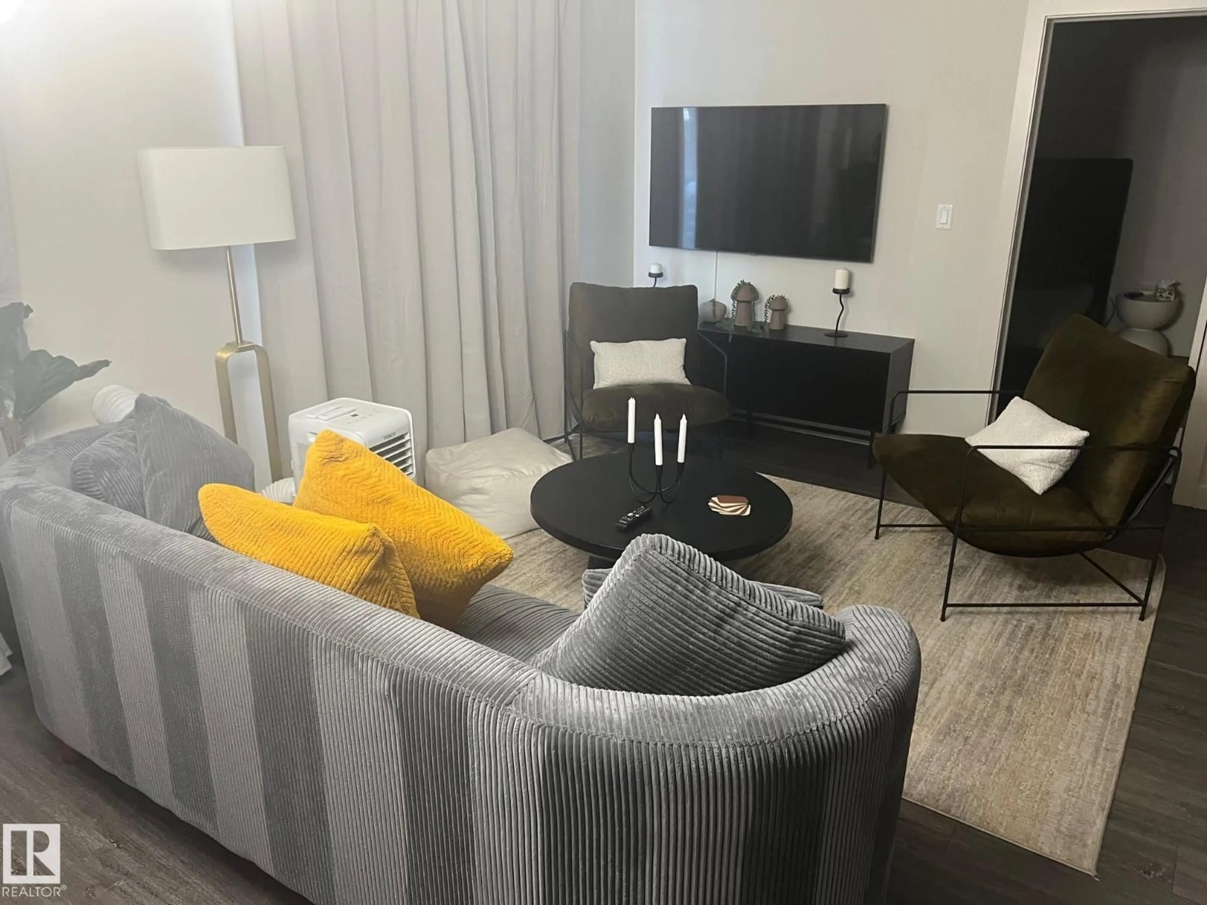 Living room with furniture, unknown for #101 - 10837 83 AV, Edmonton Alberta T6E2E6