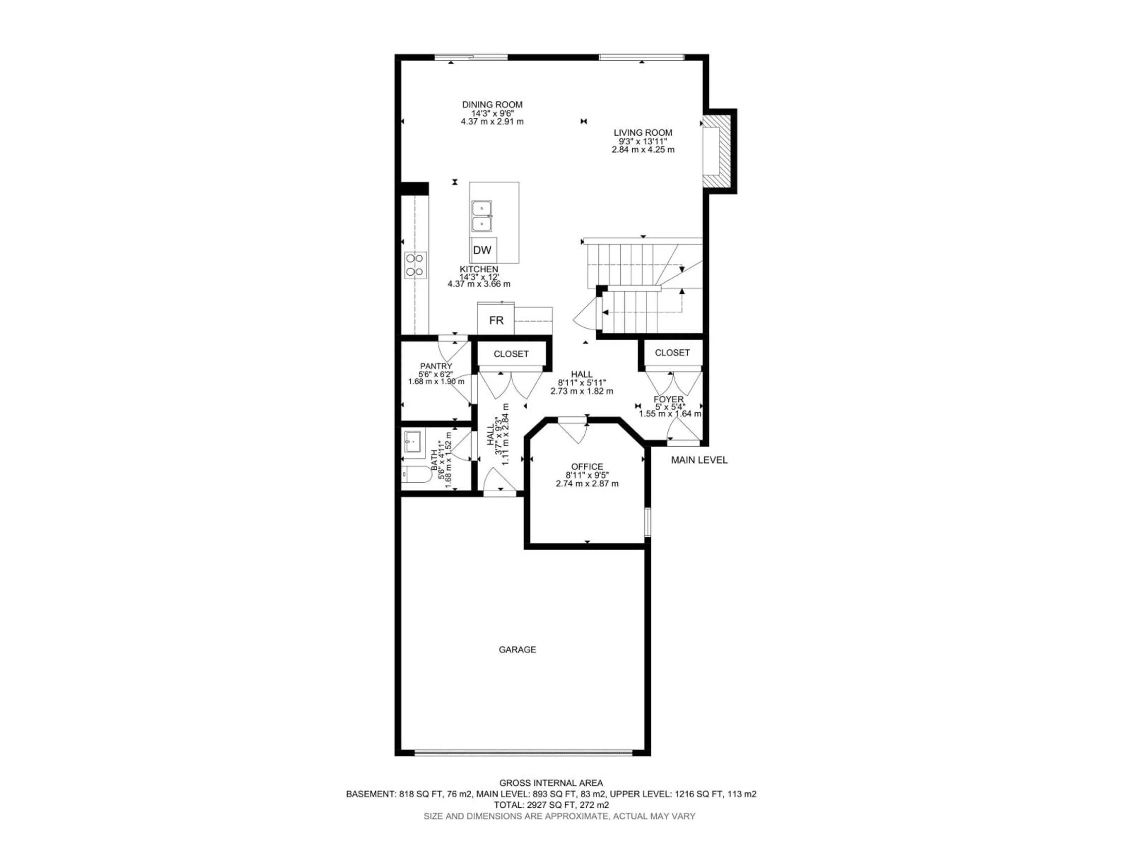 Floor plan for 5241 47 AV, Calmar Alberta T0C0V0