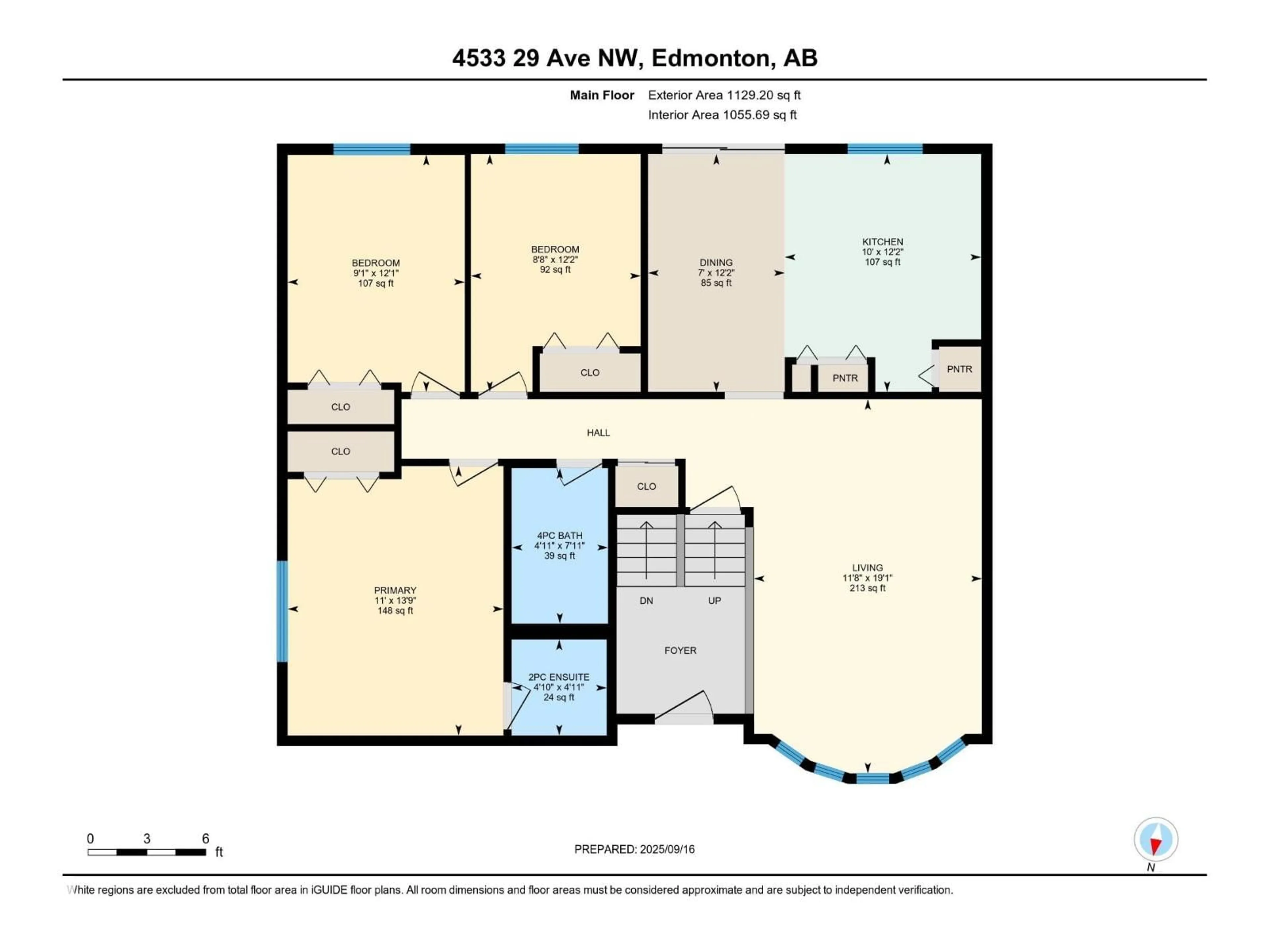 Floor plan for 4533 29 AV, Edmonton Alberta T6L4W6