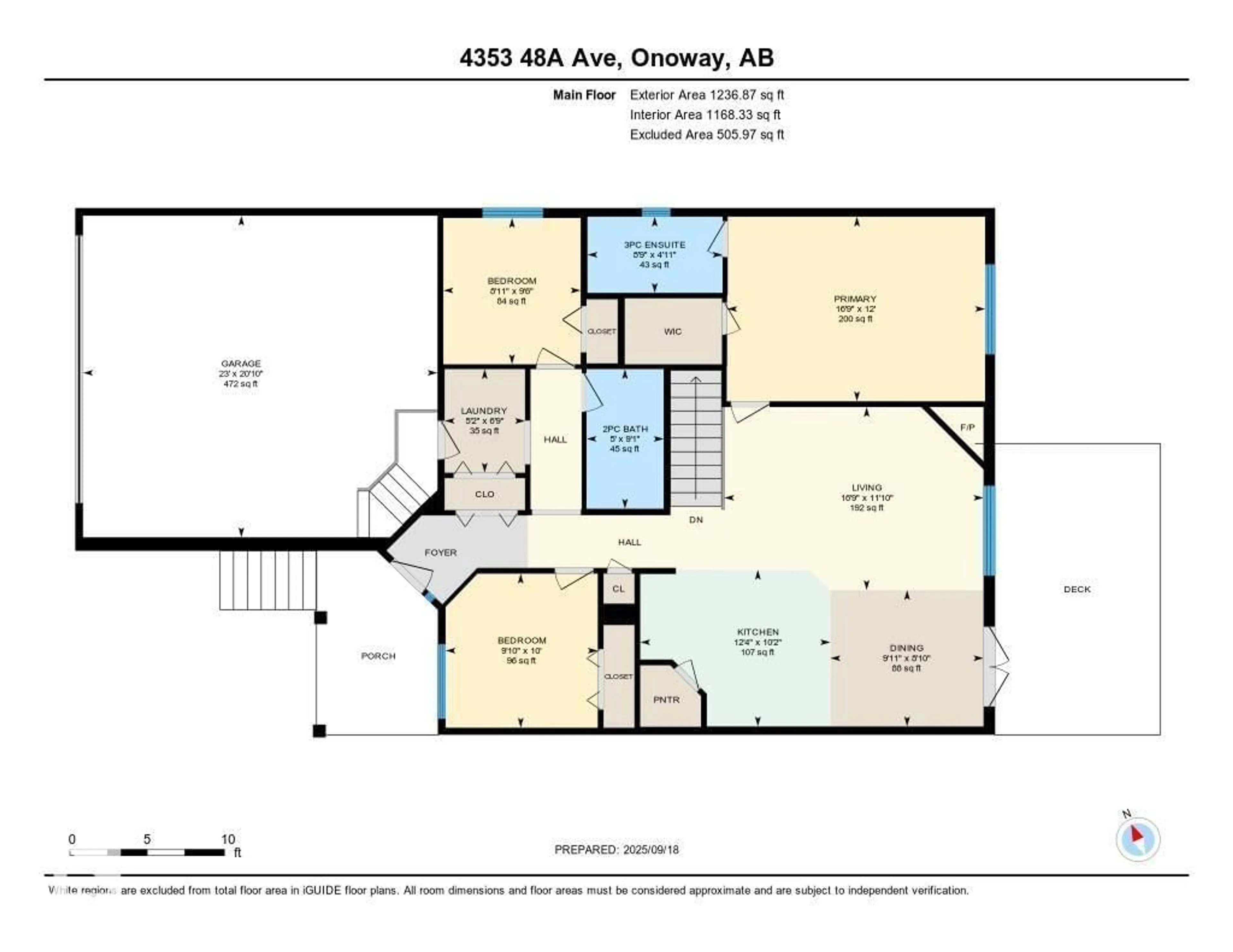Floor plan for 4353 48A AV, Onoway Alberta T0E1V0