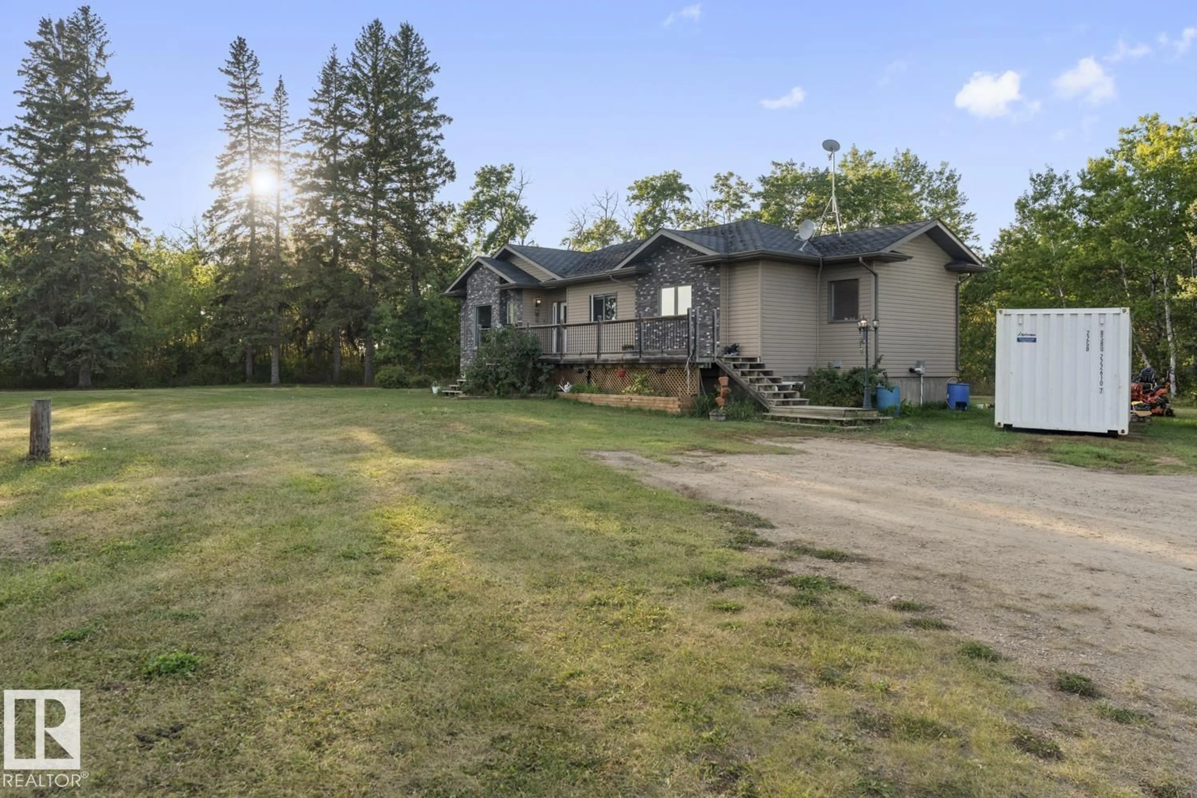 A pic from outside/outdoor area/front of a property/back of a property/a pic from drone, street for 45010 TWP RD 631, Rural Bonnyville M.D. Alberta T9N2J7
