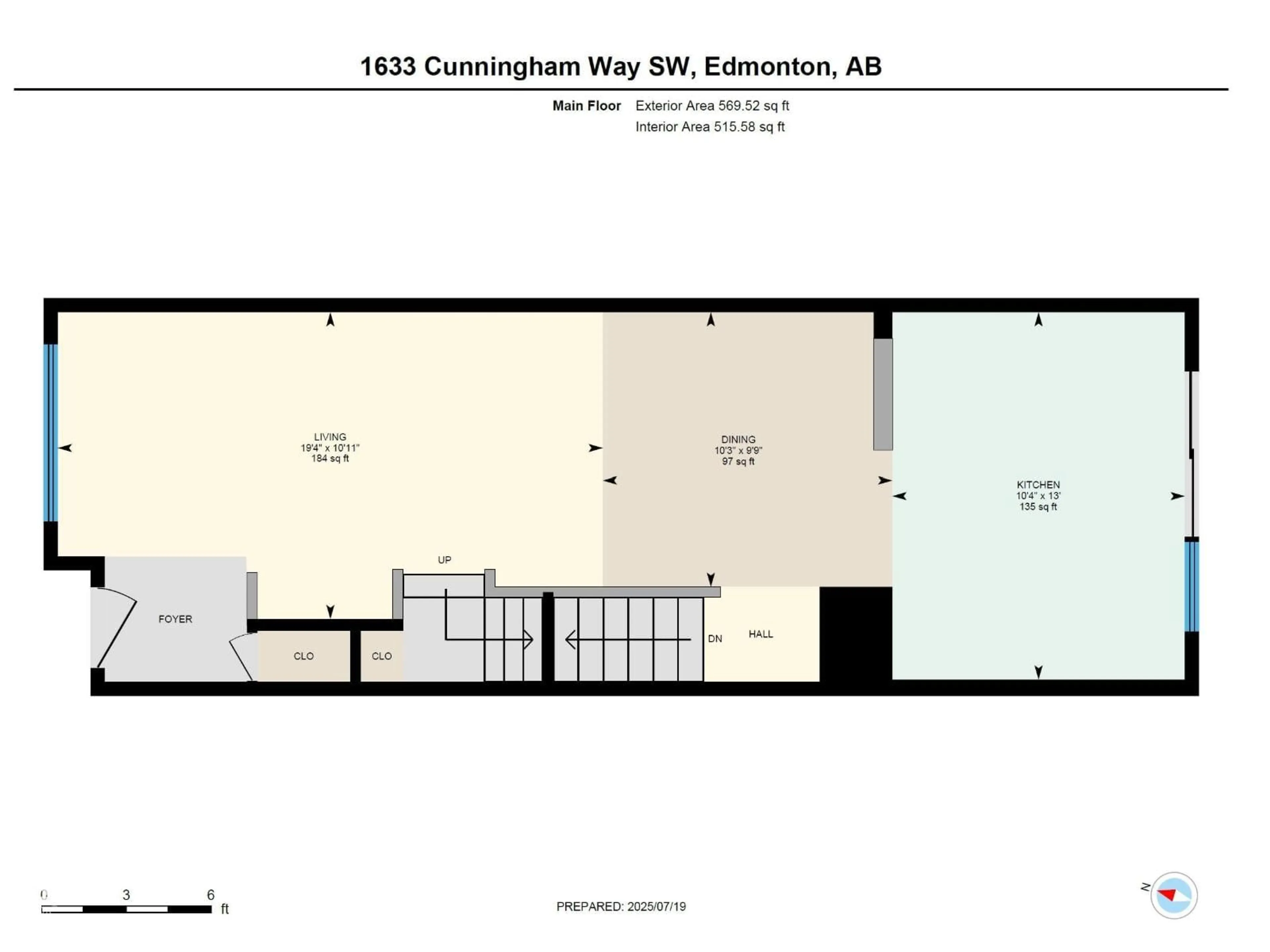 Floor plan for 1633 CUNNINGHAM WY, Edmonton Alberta T6W0V8