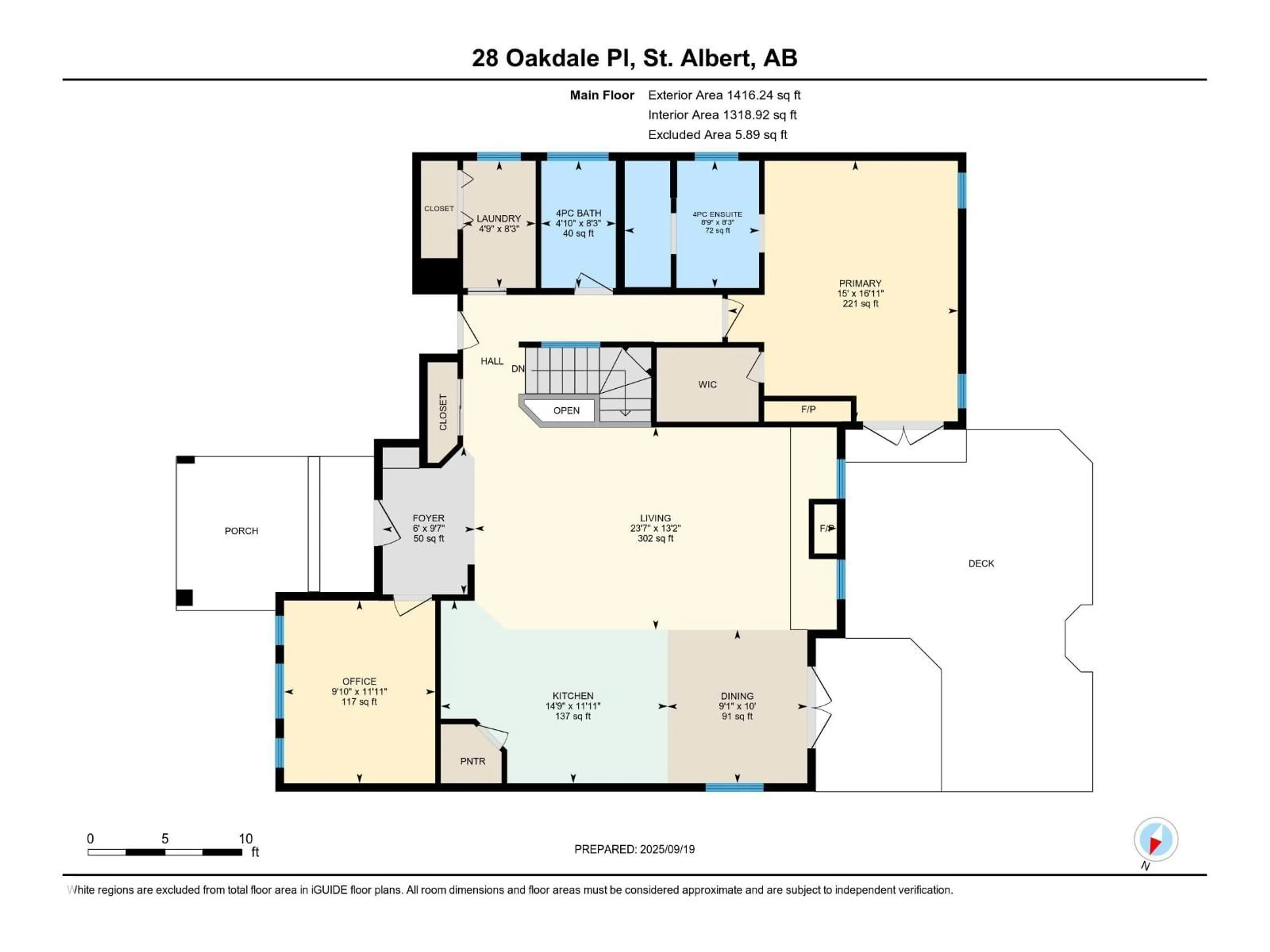 Floor plan for 28 OAKDALE PL, St. Albert Alberta T8N6L7