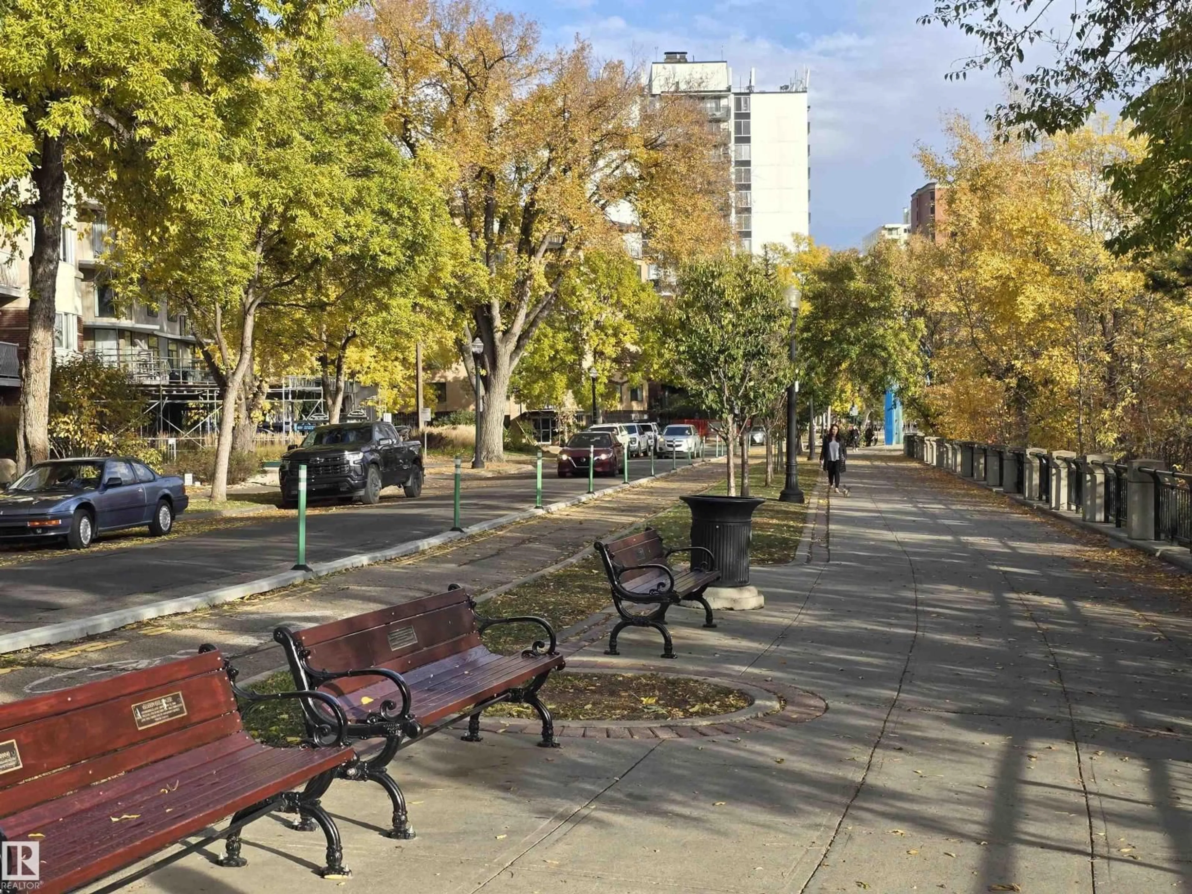 Patio, street for 701 - 11710 100 AV, Edmonton Alberta T5K2G3